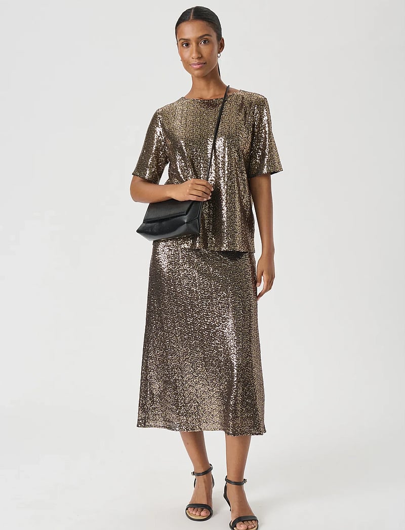 Part Two - ViktoriaPW SK - paljettkjolar - metal sequins mix - 4