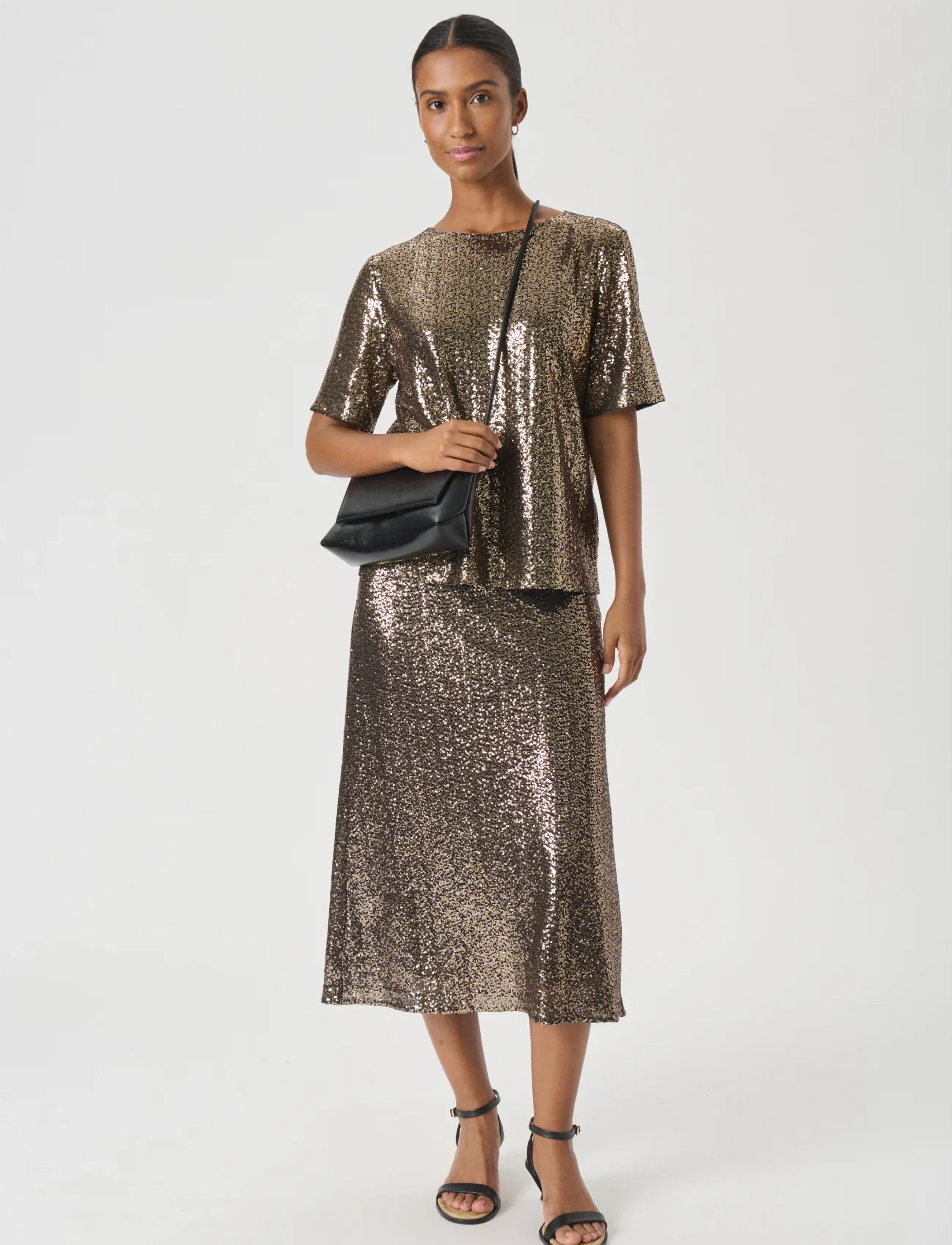 Part Two - ViktoriaPW SK - midi-röcke - metal sequins mix - 4