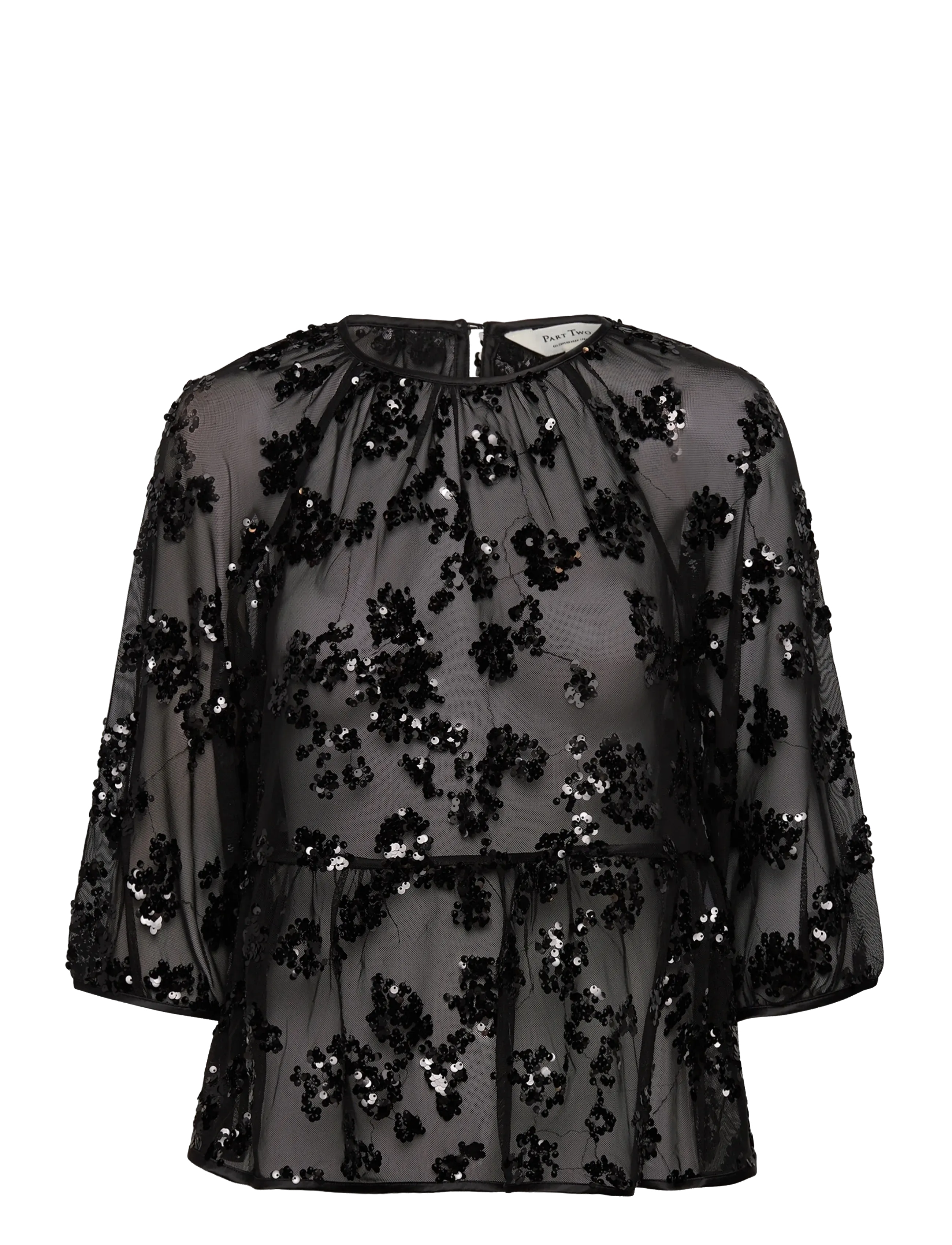 Part Two VivanPW BL - Bluser - BLACK SEQUINS ON MESH / black