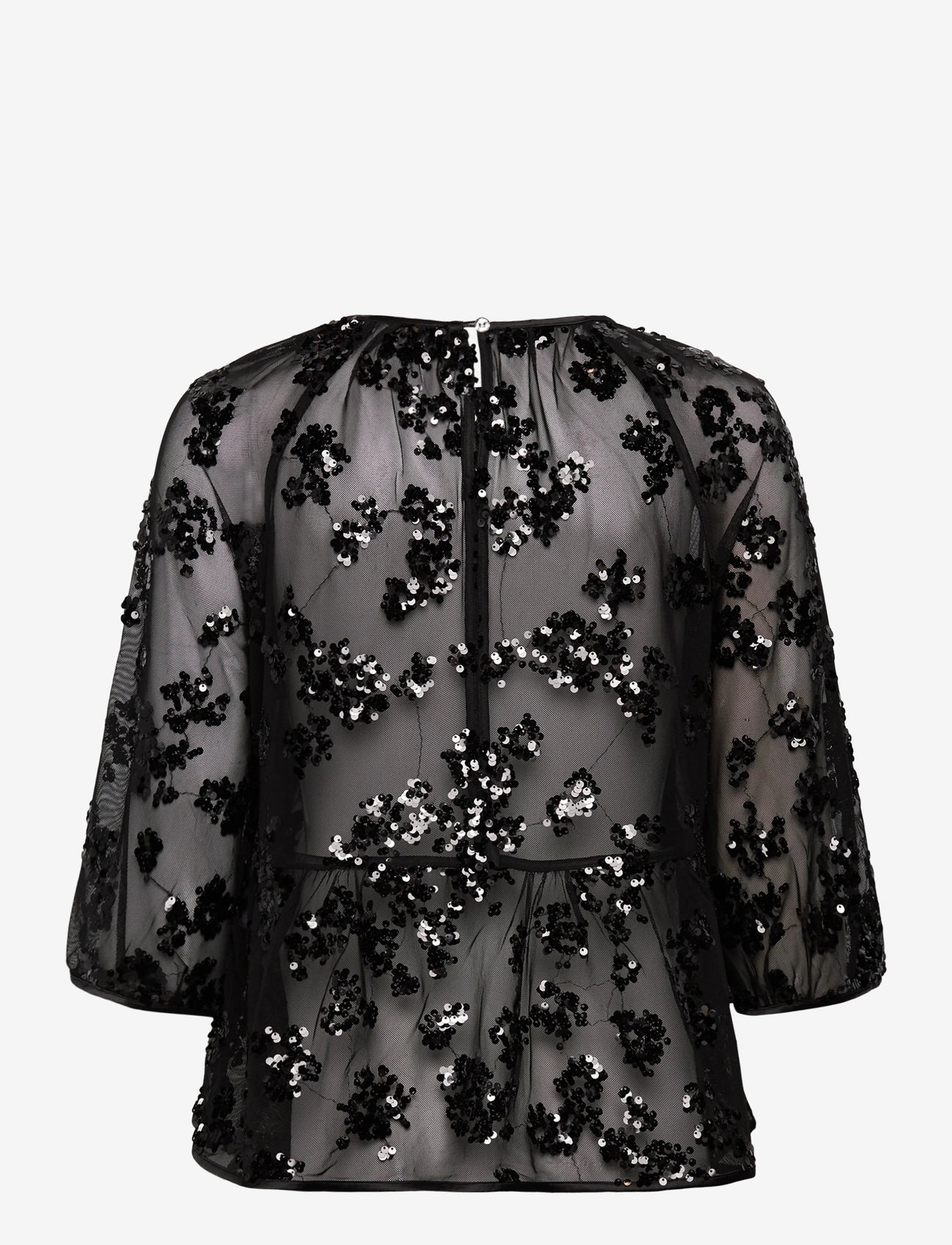 Part Two - VivanPW BL - langærmede bluser - black sequins on mesh - 1