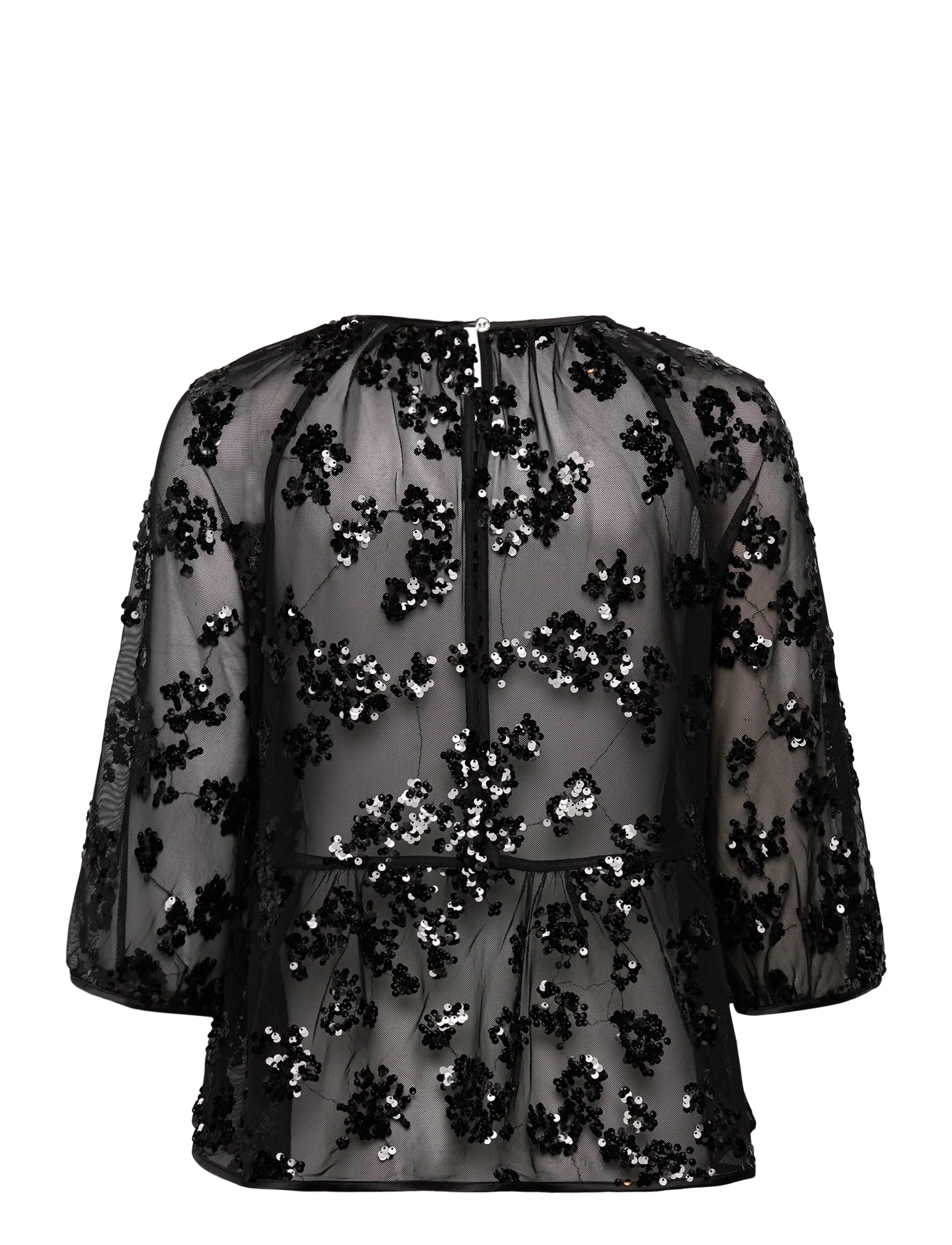 Part Two - VivanPW BL - langærmede bluser - black sequins on mesh - 2
