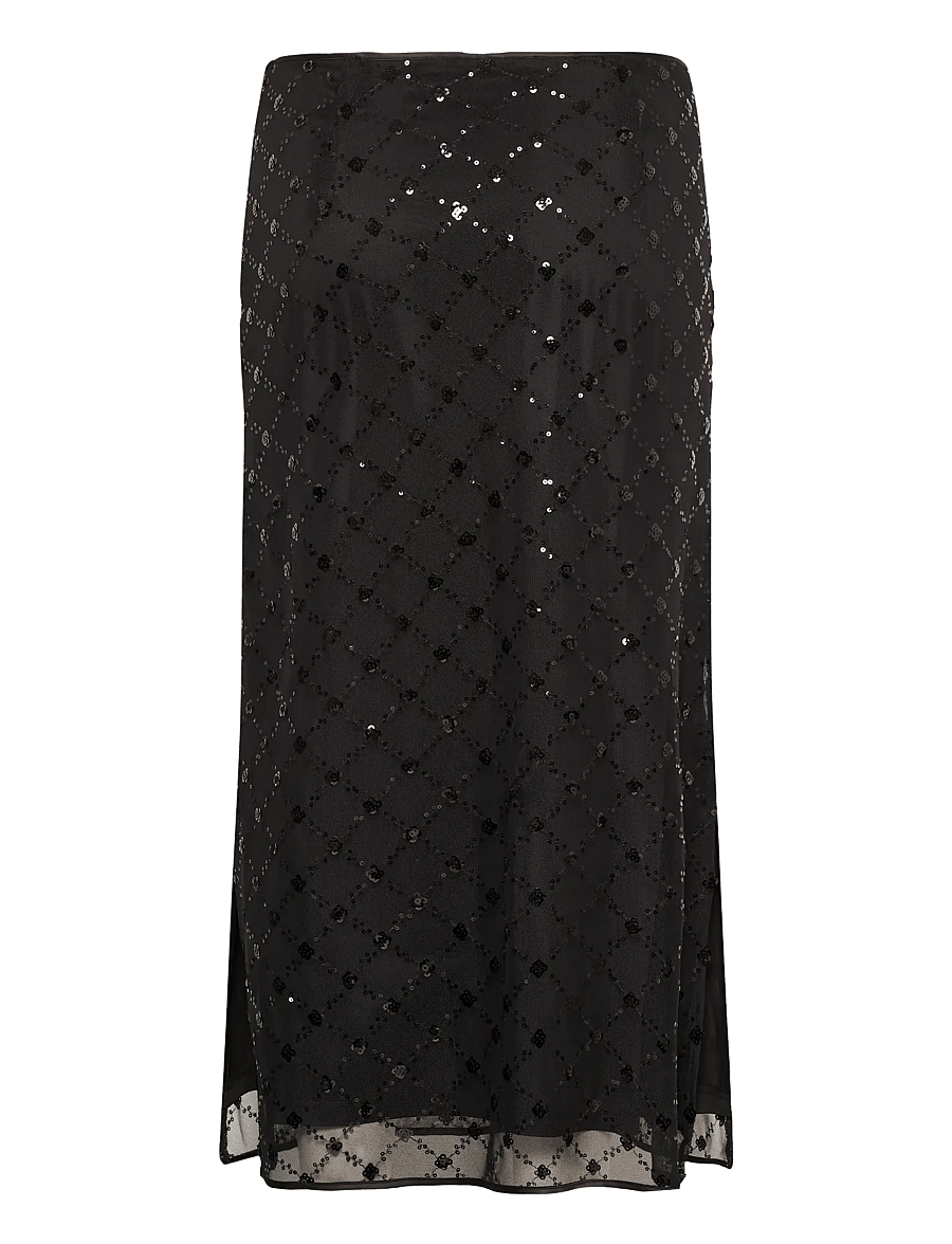 Part Two - VivikaPW Skirt - sequin skirts - black placed sequins - 2