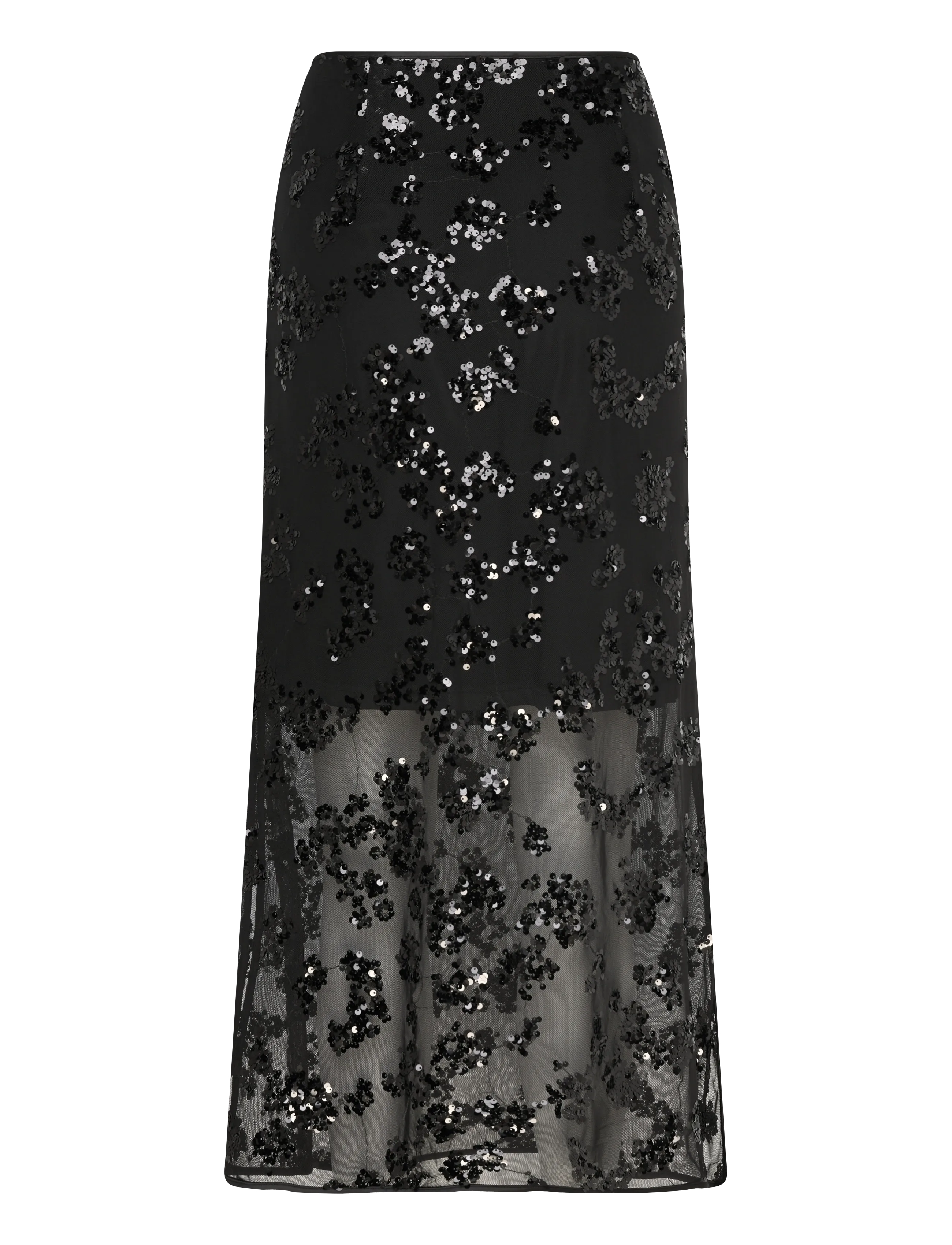 Part Two - VivikaPW Skirt - maxi nederdele - black sequins on mesh - 2