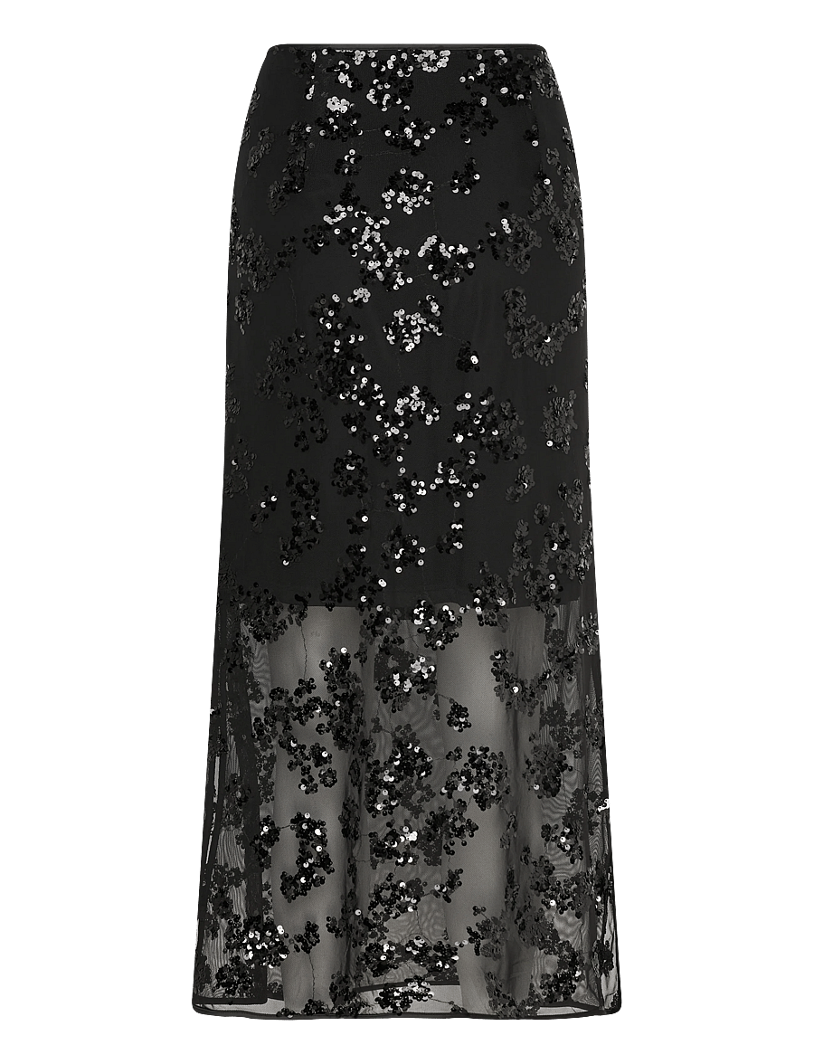 Part Two - VivikaPW SK - paillet nederdele - black sequins on mesh - 2
