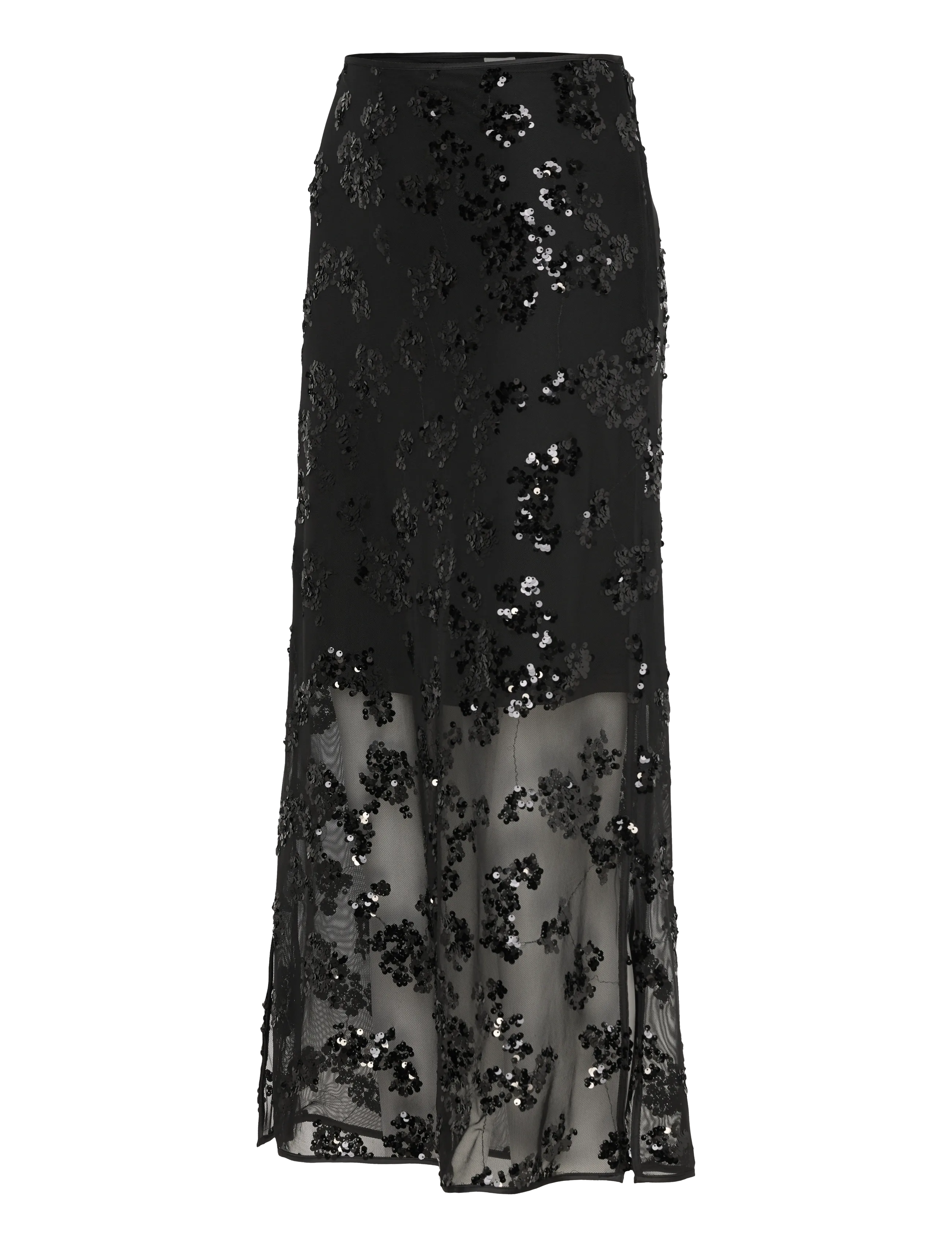 Part Two - VivikaPW Skirt - maxi nederdele - black sequins on mesh - 4