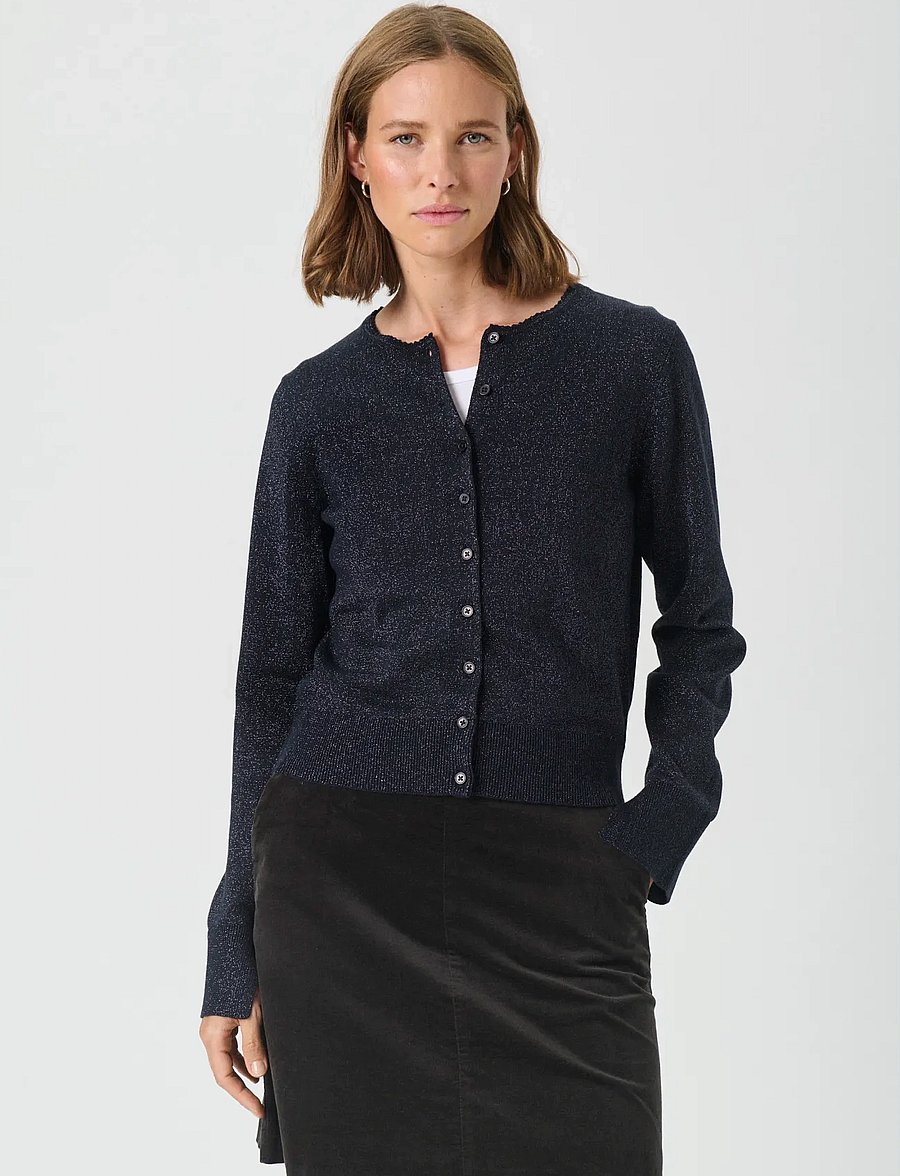 Part Two - VeintaPW CA - strickjacken - dark navy with lurex - 0