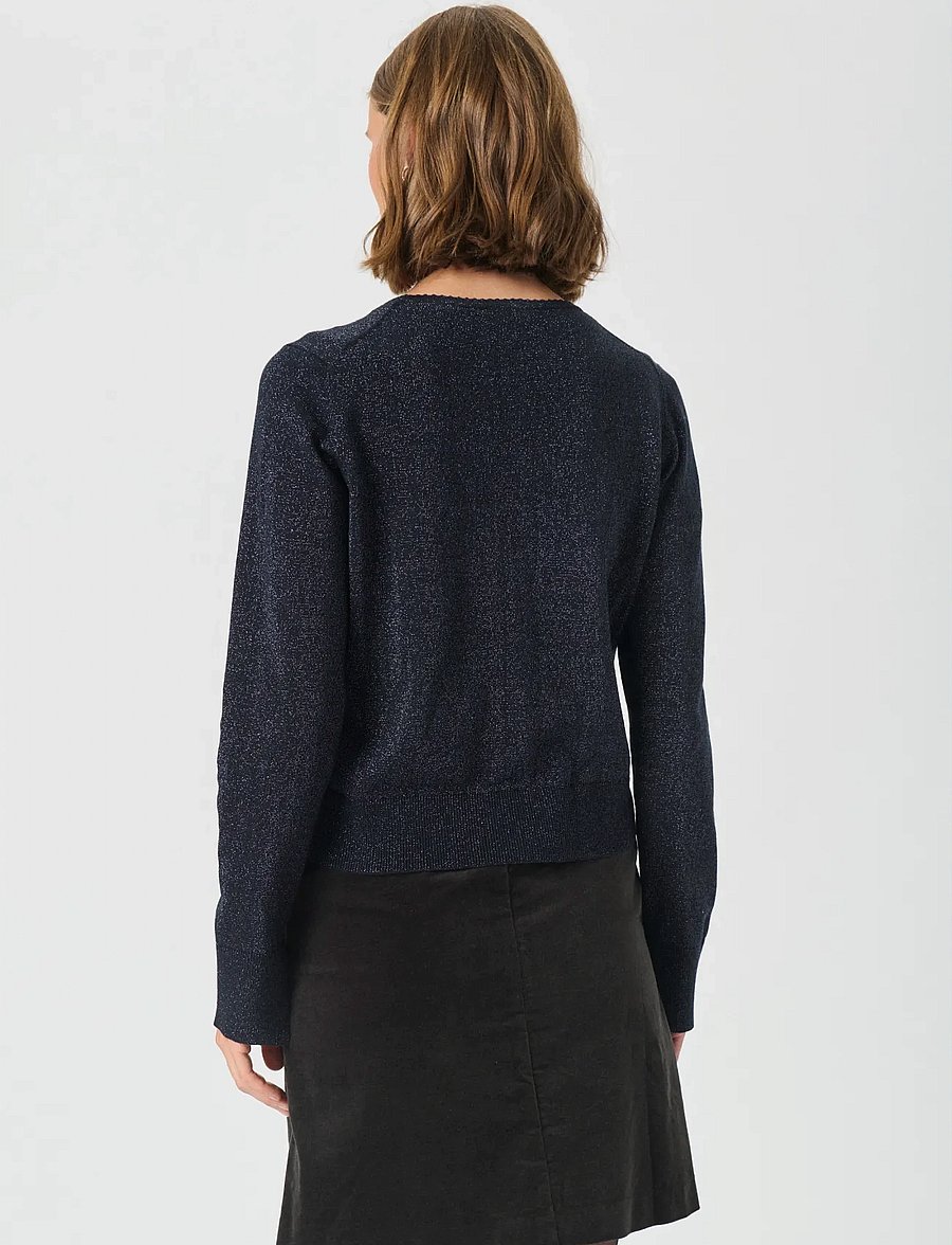 Part Two - VeintaPW CA - strickjacken - dark navy with lurex - 4