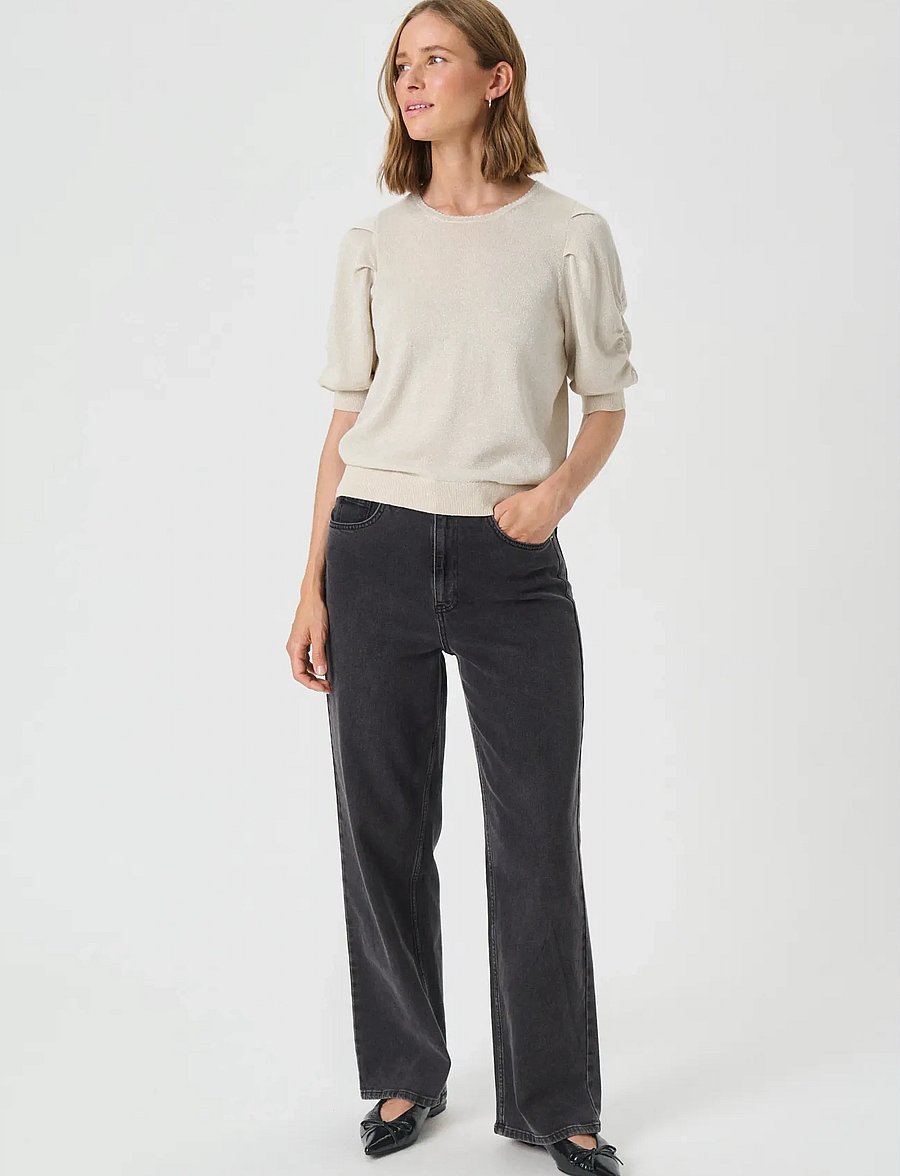 Part Two - VaraiaPW PU - striktrøjer - whitecap gray with lurex - 3