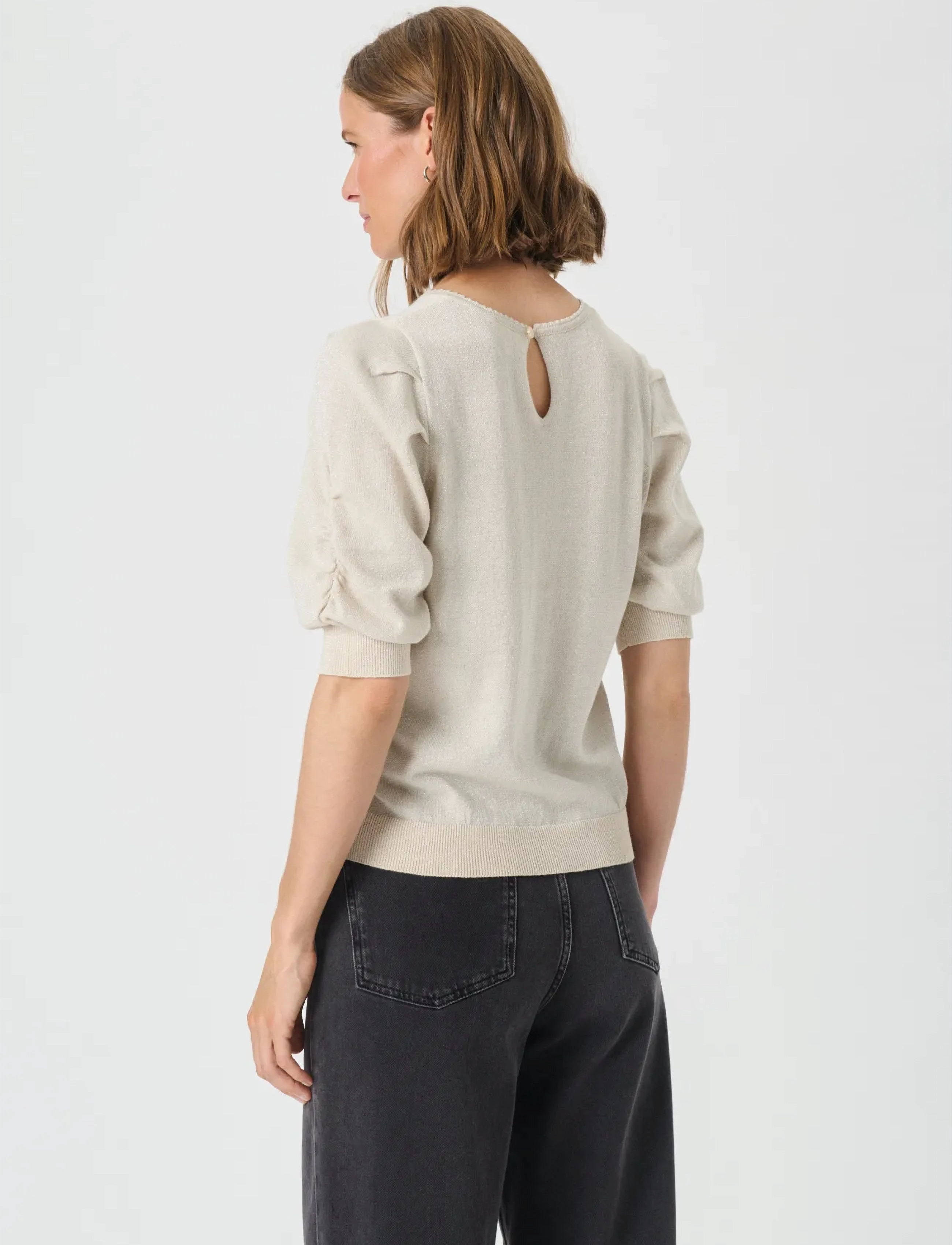 Part Two - VaraiaPW PU - tröjor - whitecap gray with lurex - 4