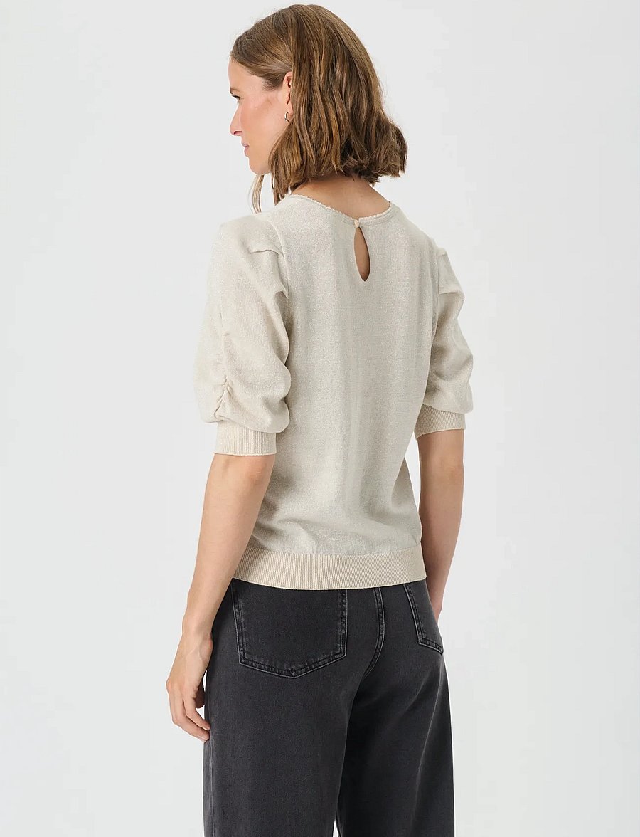 Part Two - VaraiaPW PU - striktrøjer - whitecap gray with lurex - 4