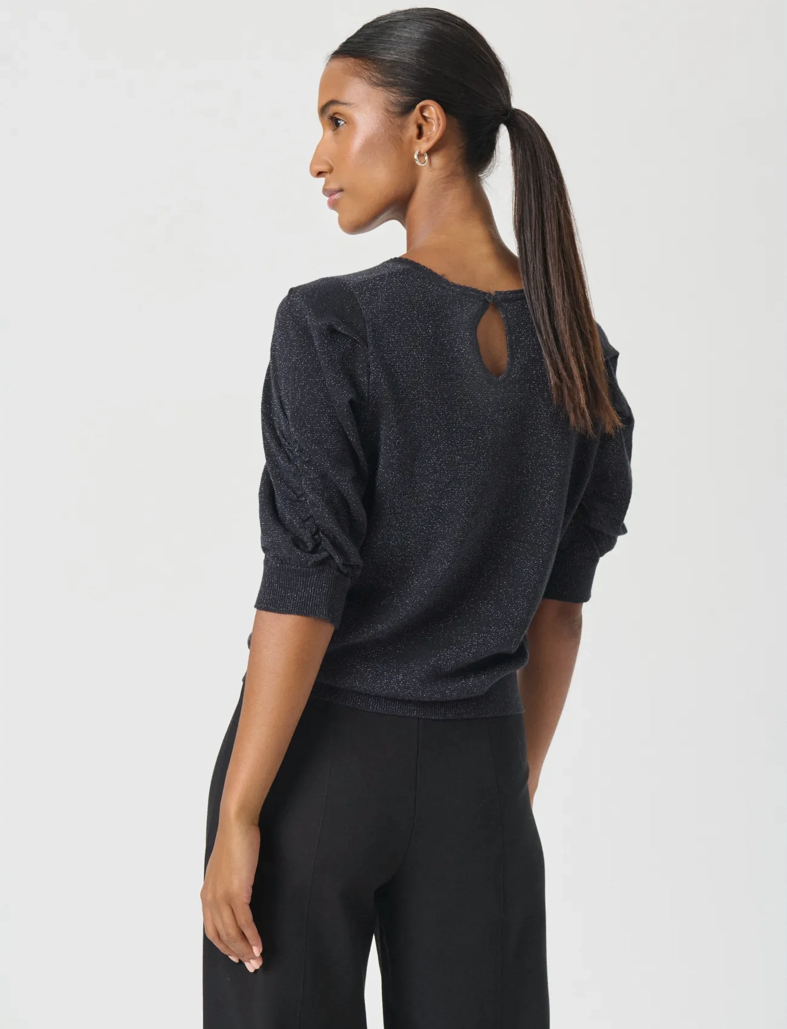 Part Two - VaraiaPW PU - trøjer - dark navy with lurex - 4