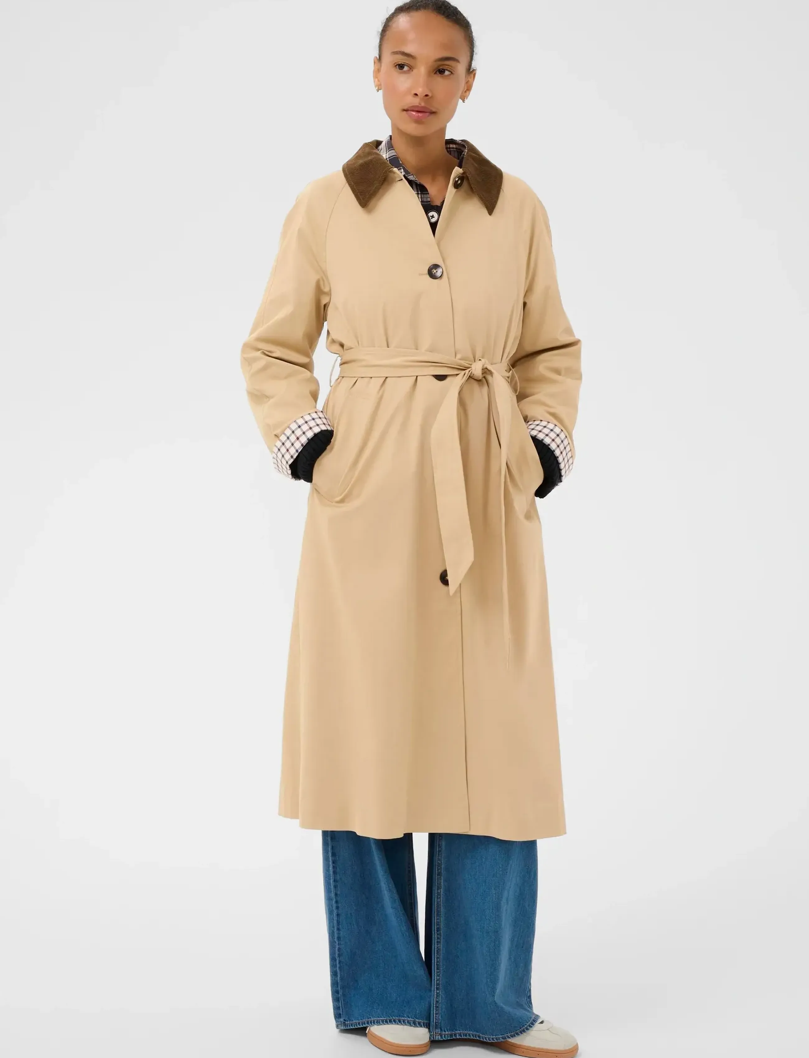 Part Two Yvonapw Otw, Kvinder, Trenchcoat, Beige, Str: 44