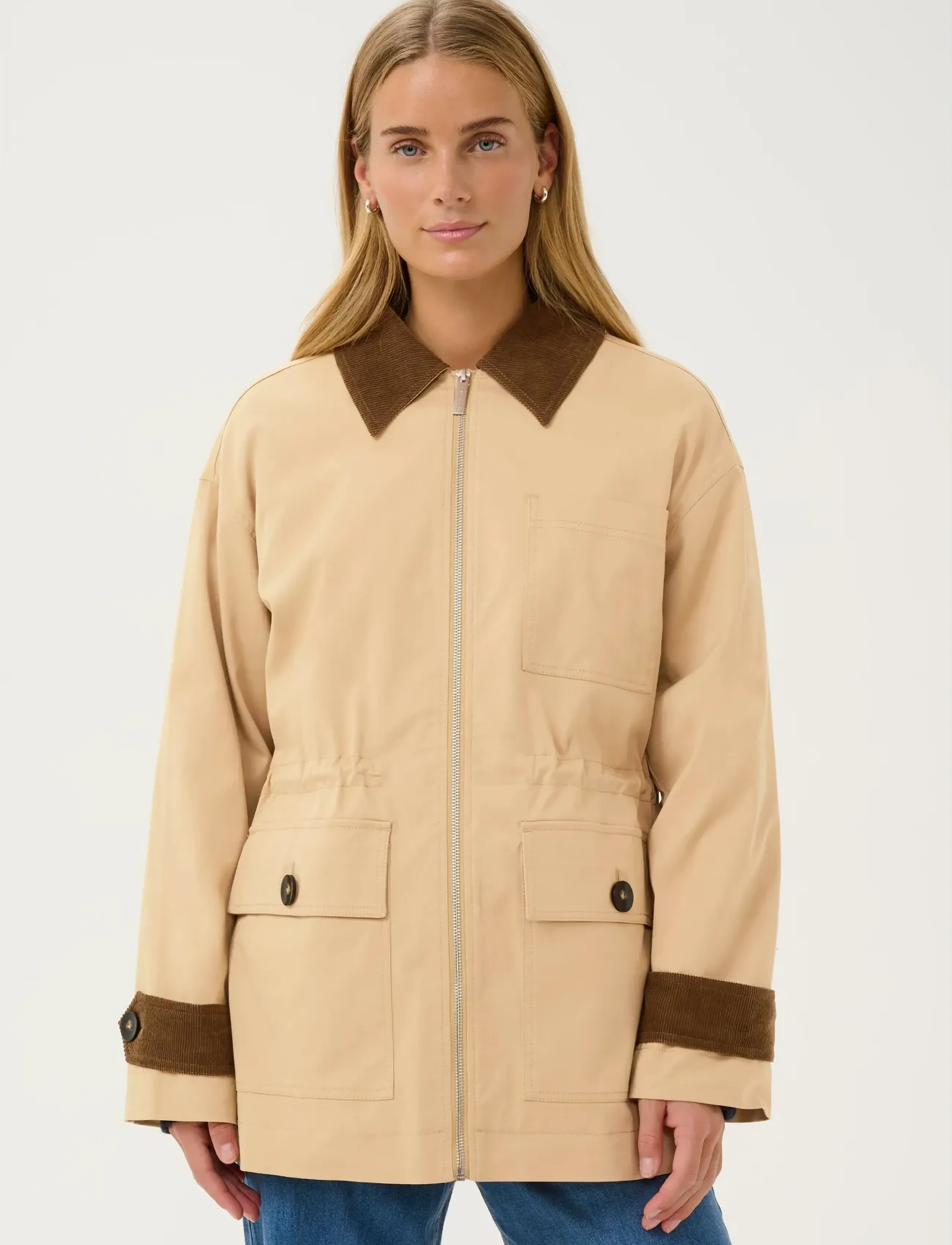 Part Two Yvonnepw Otw, 46, Beige, Jakker > Utility-Jakker, Dame
