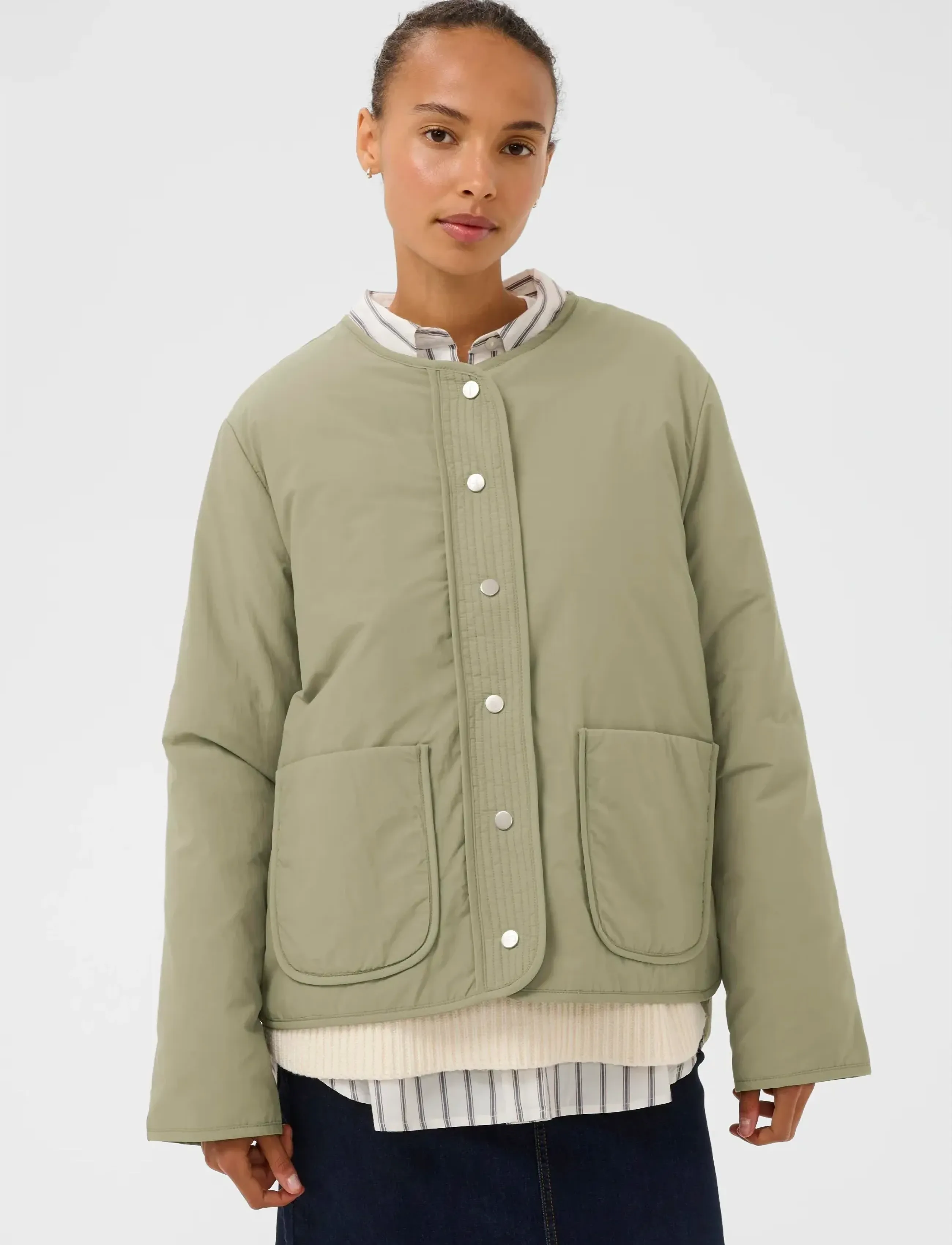 Part Two Yaminapw Otw, 32, Khaki green, Jakker > Quiltede Jakker, Dame