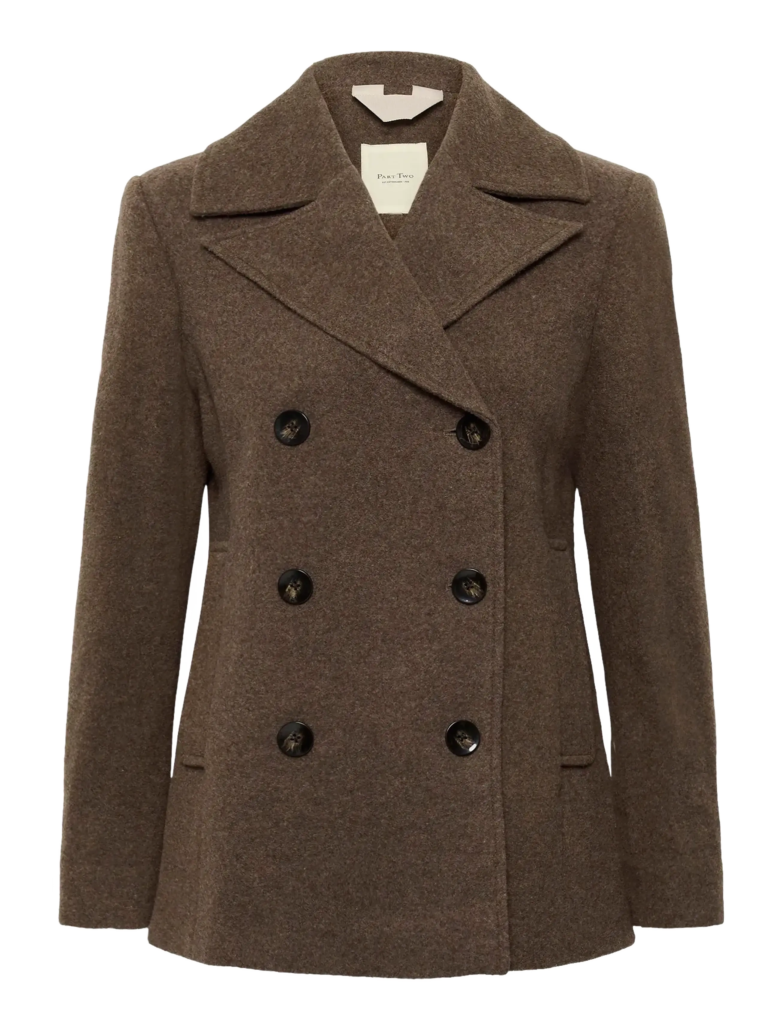 Part Two LekiasPW OTW - Winter jacket - DARK WALNUT MELANGE / brown