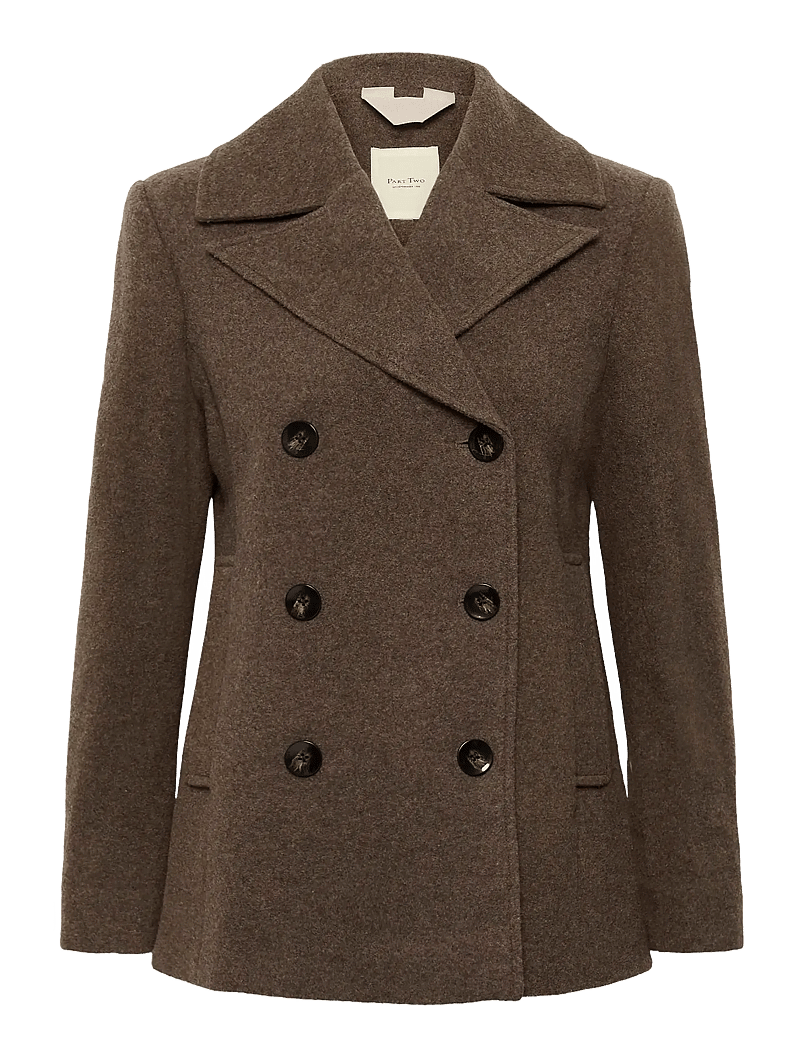 Part Two - LekiasPW OTW - vinterjackor - dark walnut melange - 1