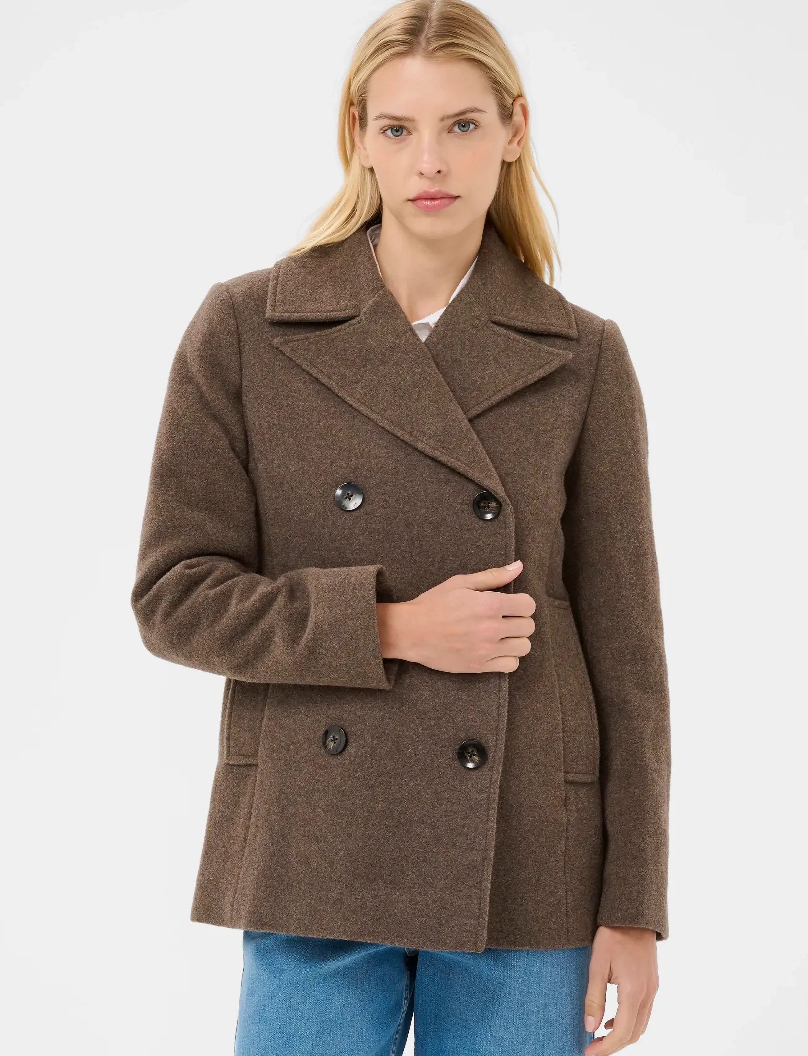 Part Two Lekiaspw Otw, Kvinder, Pea Coat, Brun, Str: 44