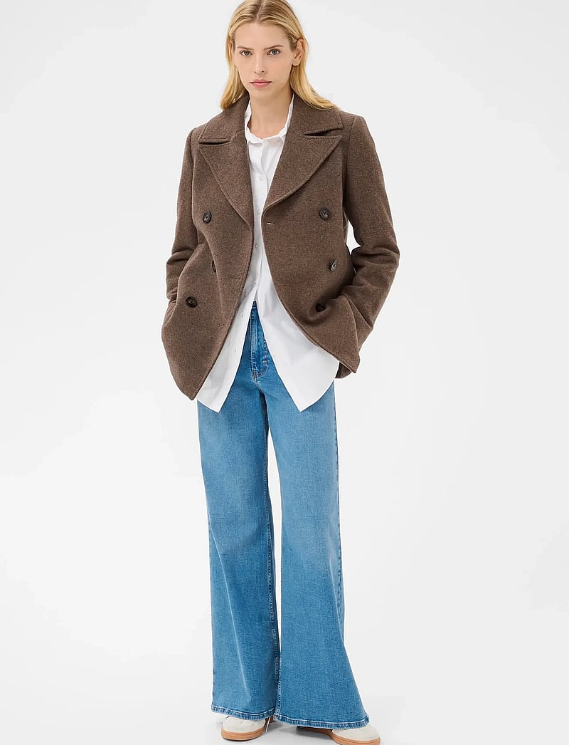 Part Two - LekiasPW OTW - vinterjackor - dark walnut melange - 3