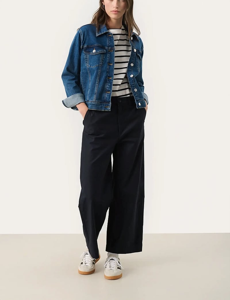 Part Two - TinleyPW PA - hosen mit weitem bein - dark navy - 3