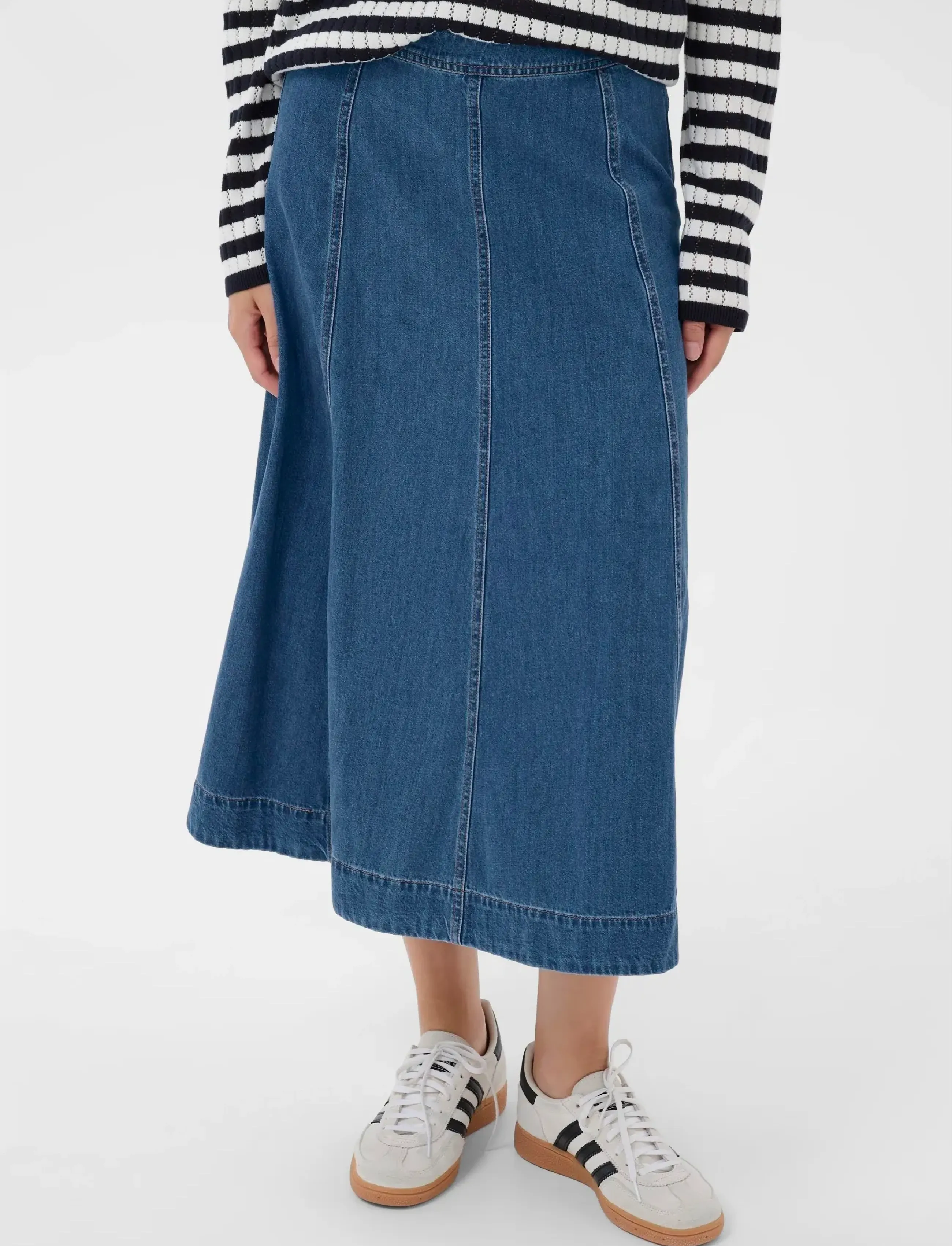 Part Two PetrinaPW SK - Midi nederdele - MEDIUM BLUE DENIM / blue