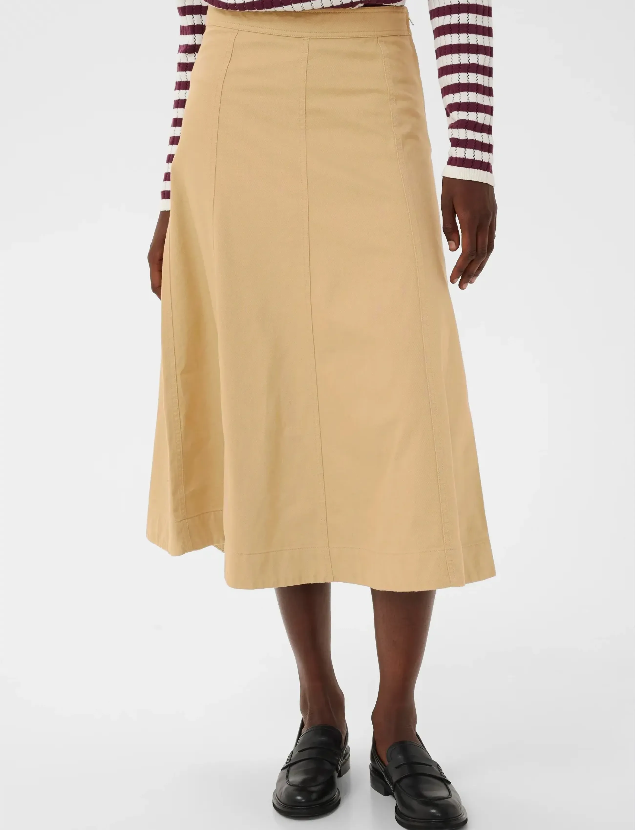 Part Two PetrinaPW SK - Nederdele - TRAVERTINE / yellow