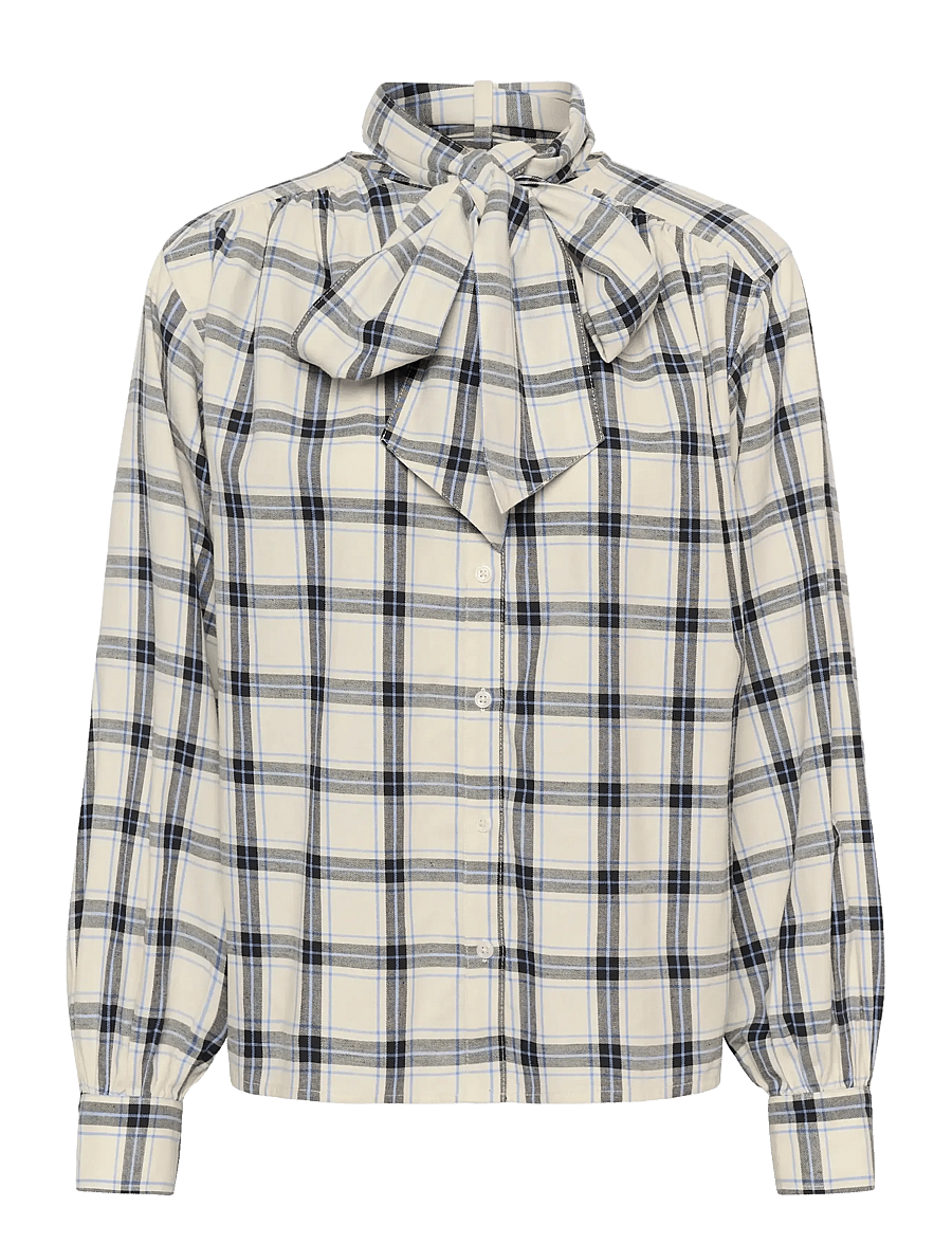 Part Two - YaninasPW BL - langärmelige blusen - big dark navy check - 1