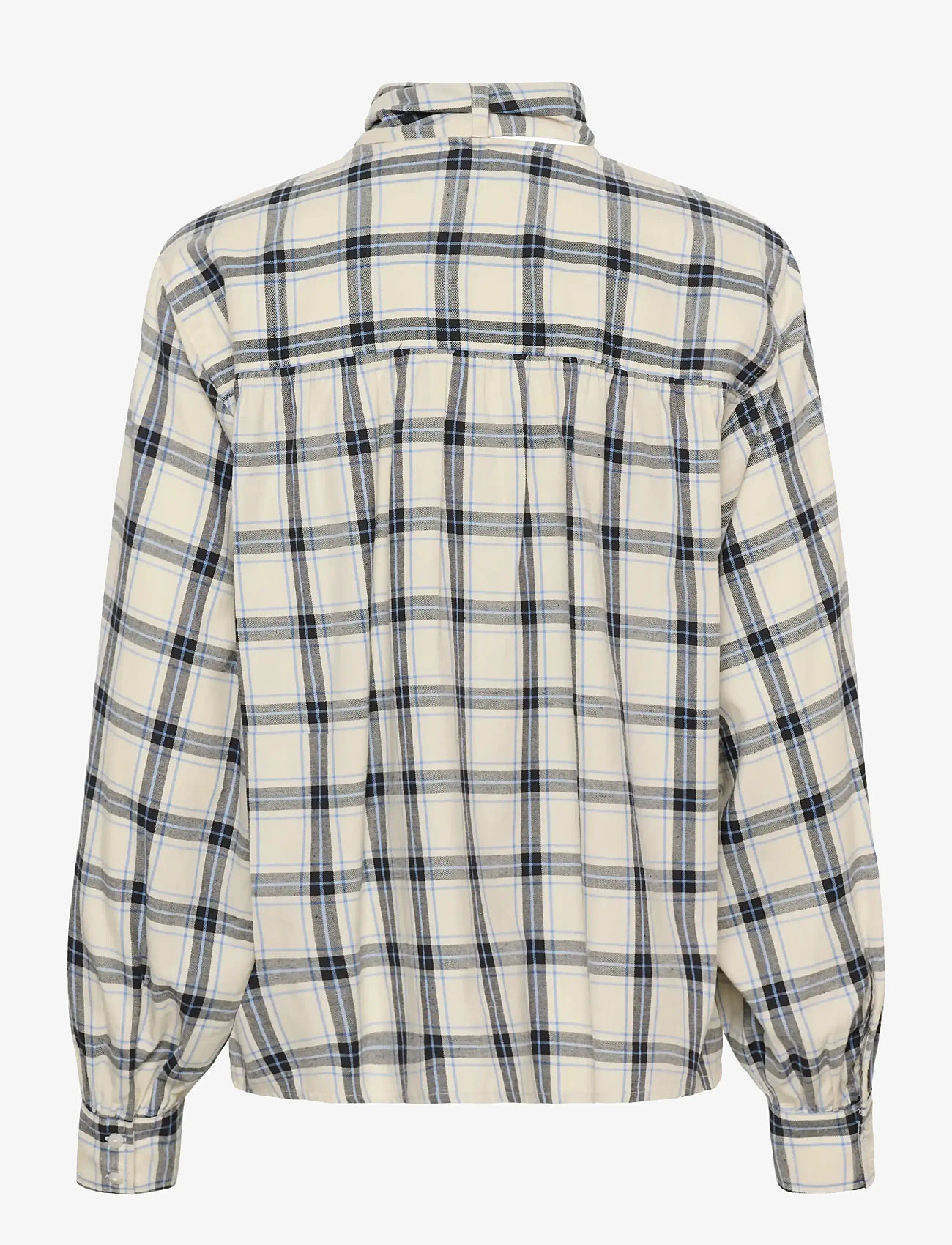 Part Two - YaninasPW BL - långärmade blusar - big dark navy check - 2