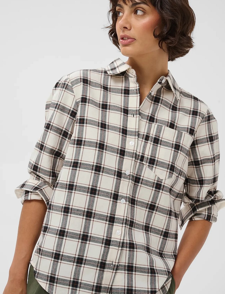 Part Two - YanaPW Shirt - langärmlige hemden - dark navy/mole check - 5