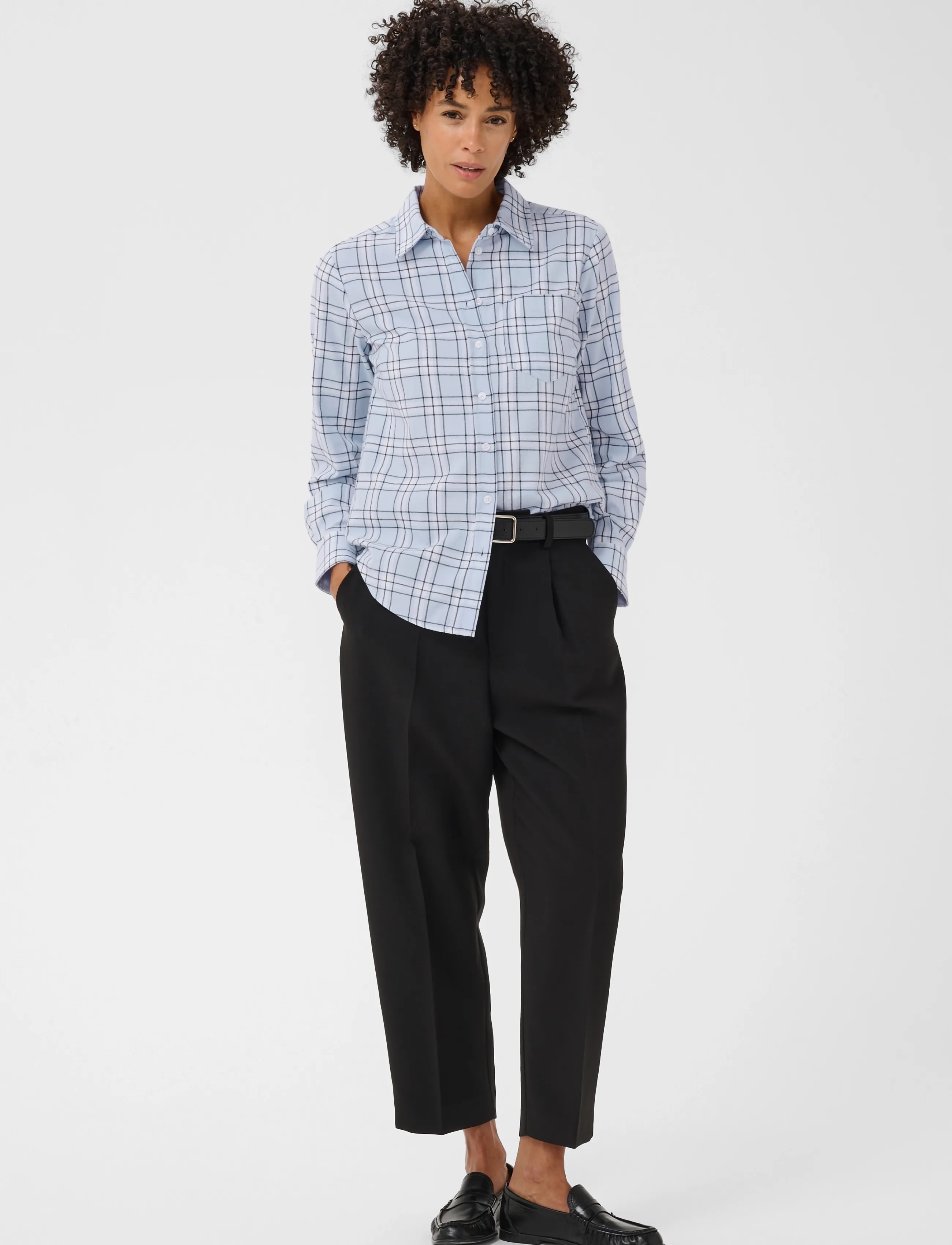 Part Two YanaPW Shirt - Hemden - HEATHER CHECK / blue