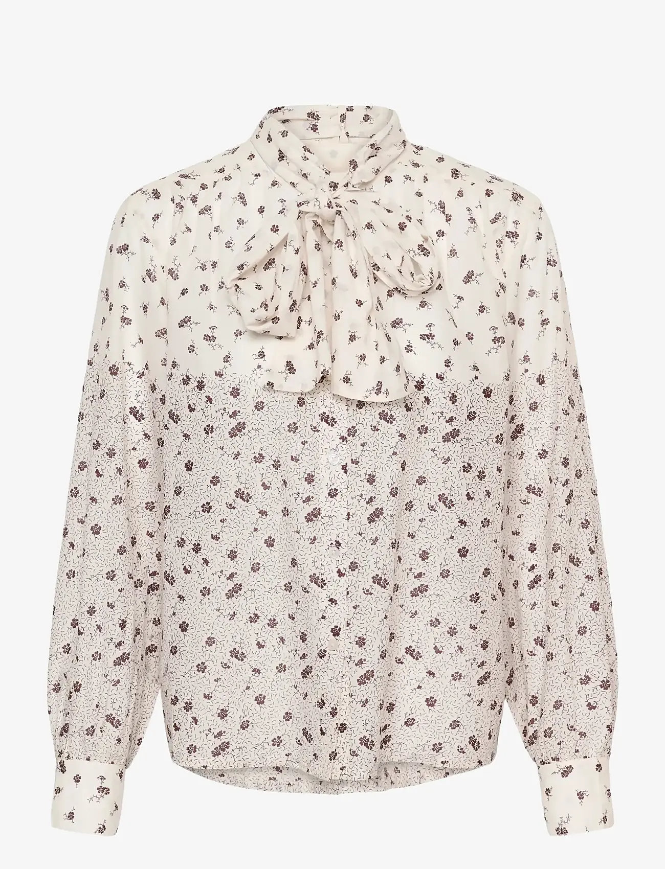 Part Two - YaninaPW BL - långärmade blusar - whispering white fragile print - 1