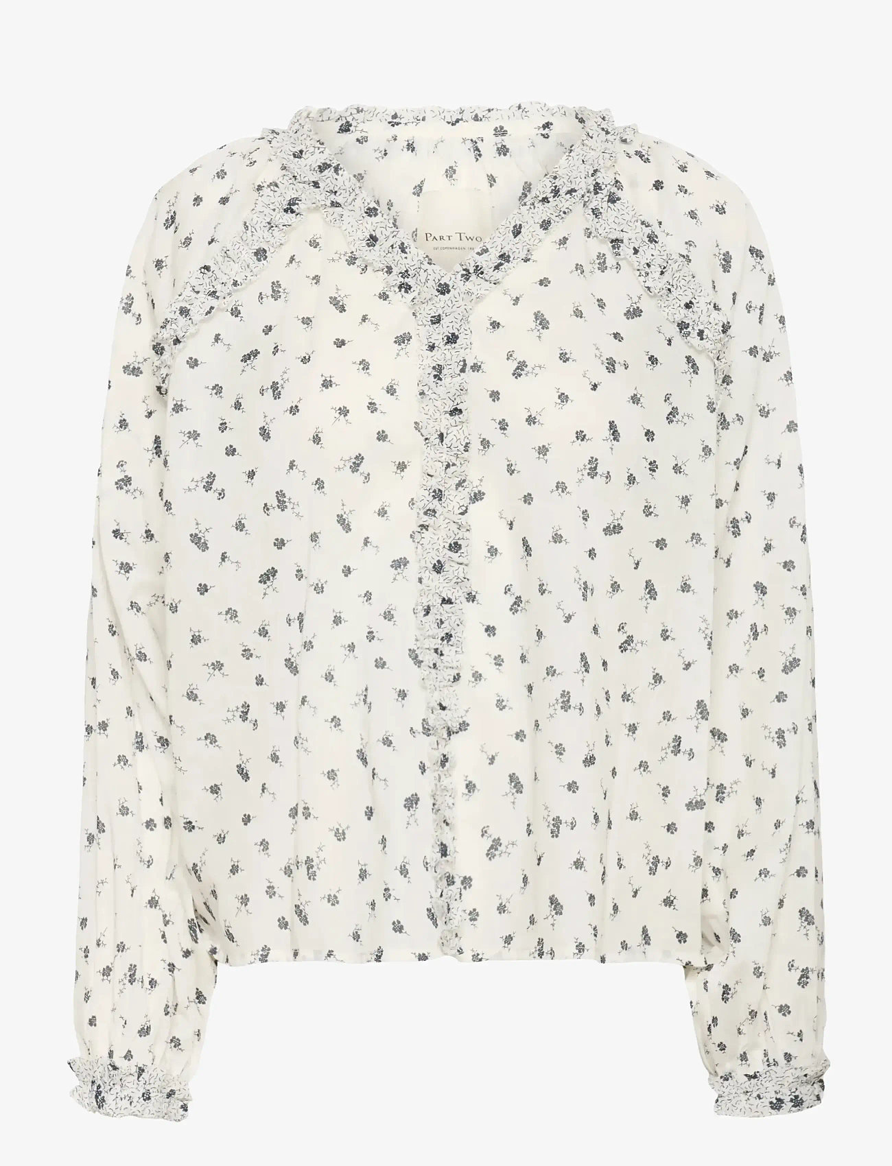 Part Two - ZadiePW BL - langærmede bluser - whispering white fragile print - 1