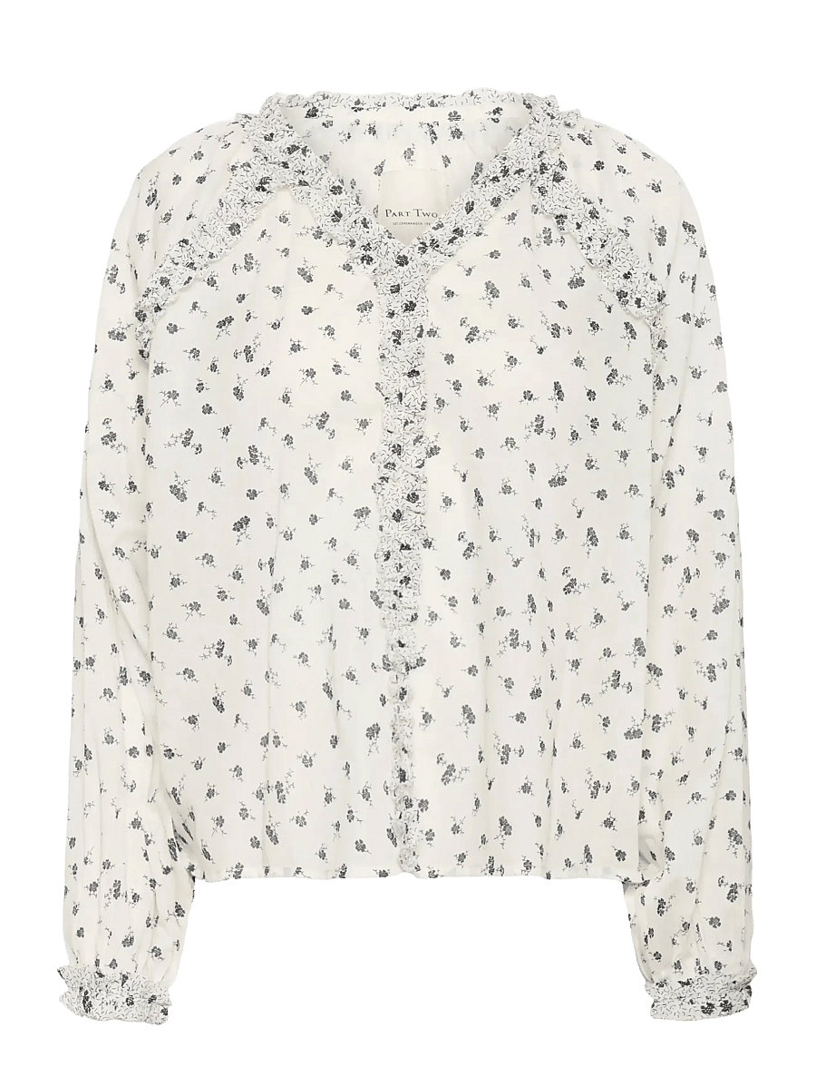 Part Two - ZadiePW BL - langärmelige blusen - whispering white fragile print - 1