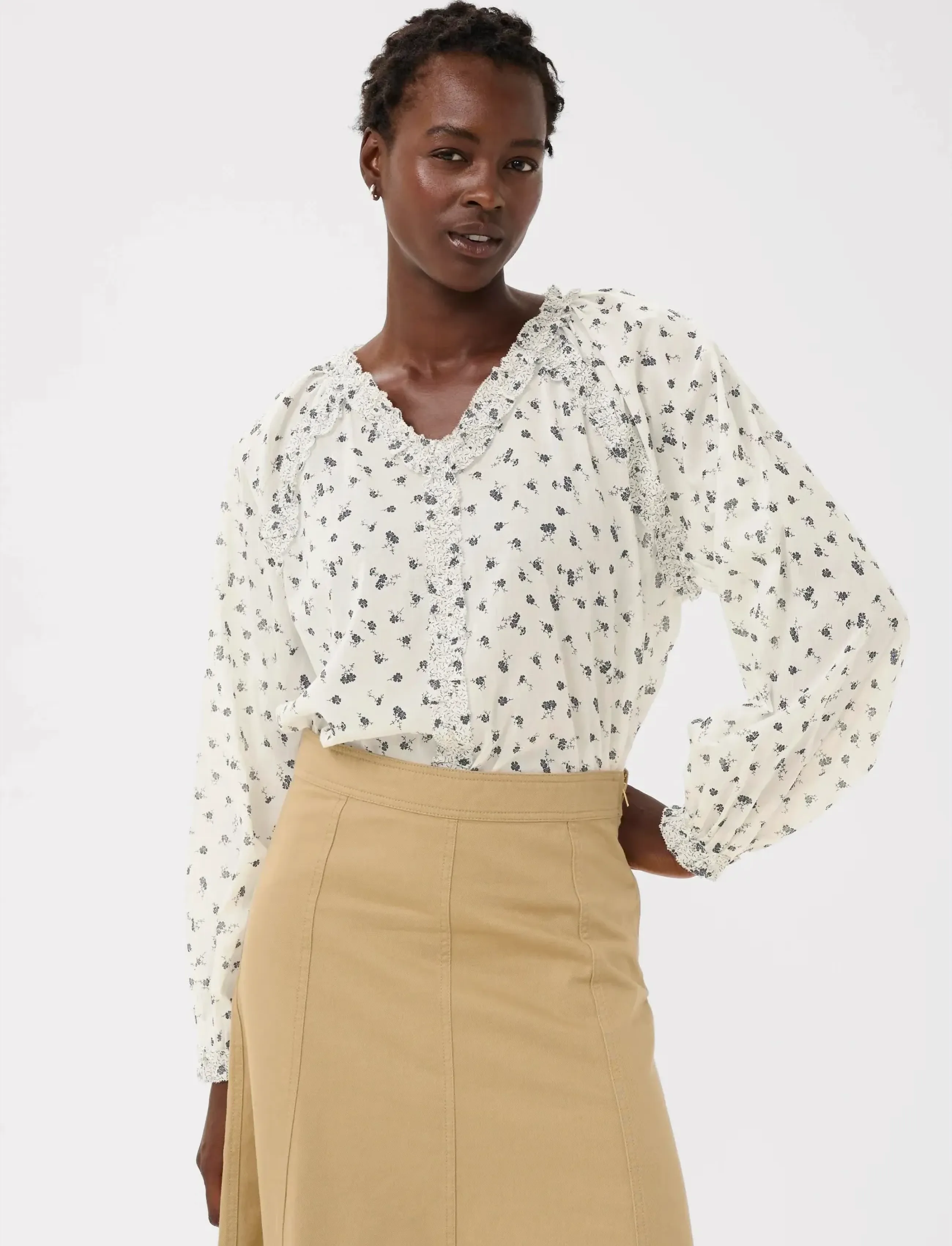 Part Two ZadiePW BL - Part Two - WHISPERING WHITE FRAGILE PRINT / cream