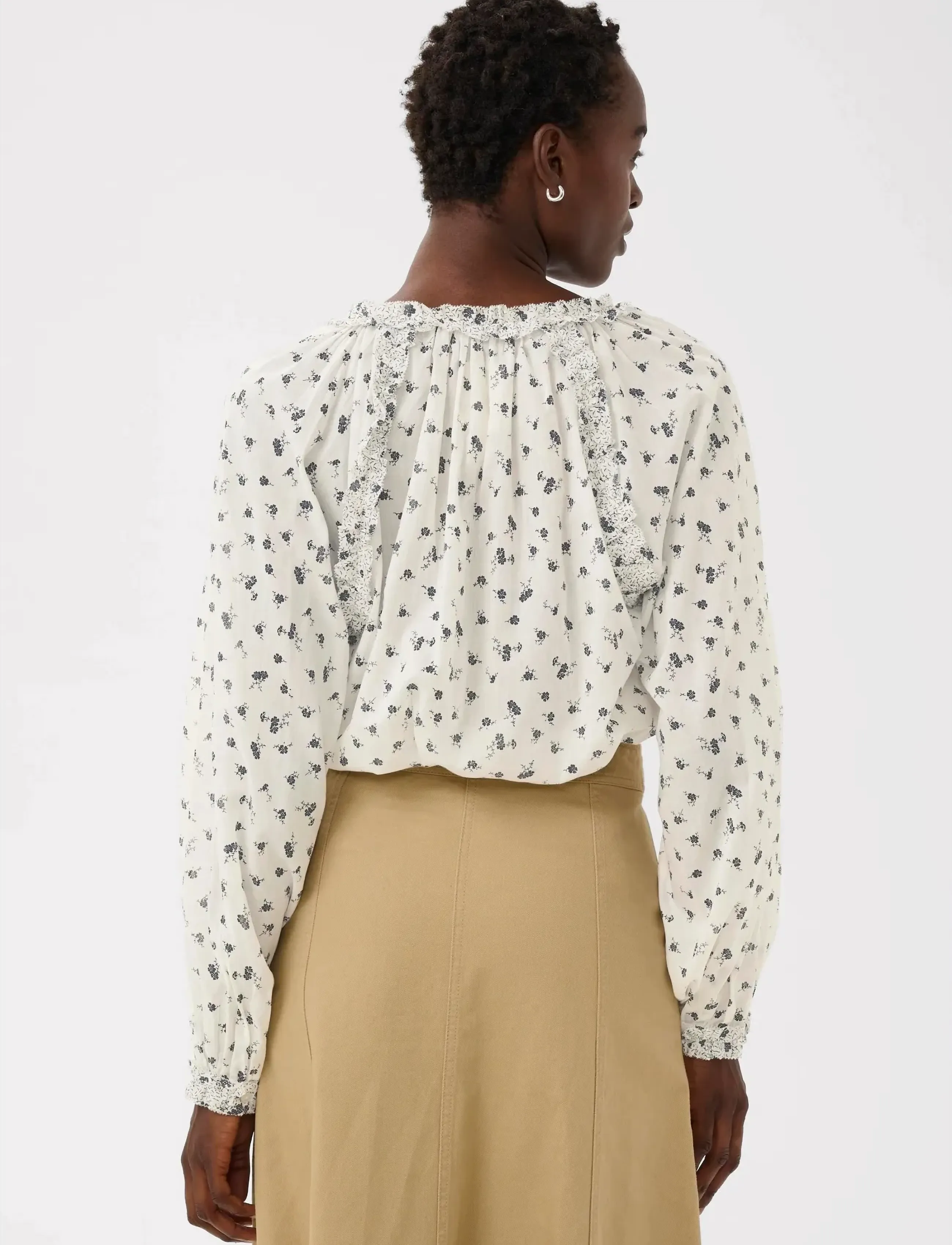 Part Two - ZadiePW BL - langærmede bluser - whispering white fragile print - 4