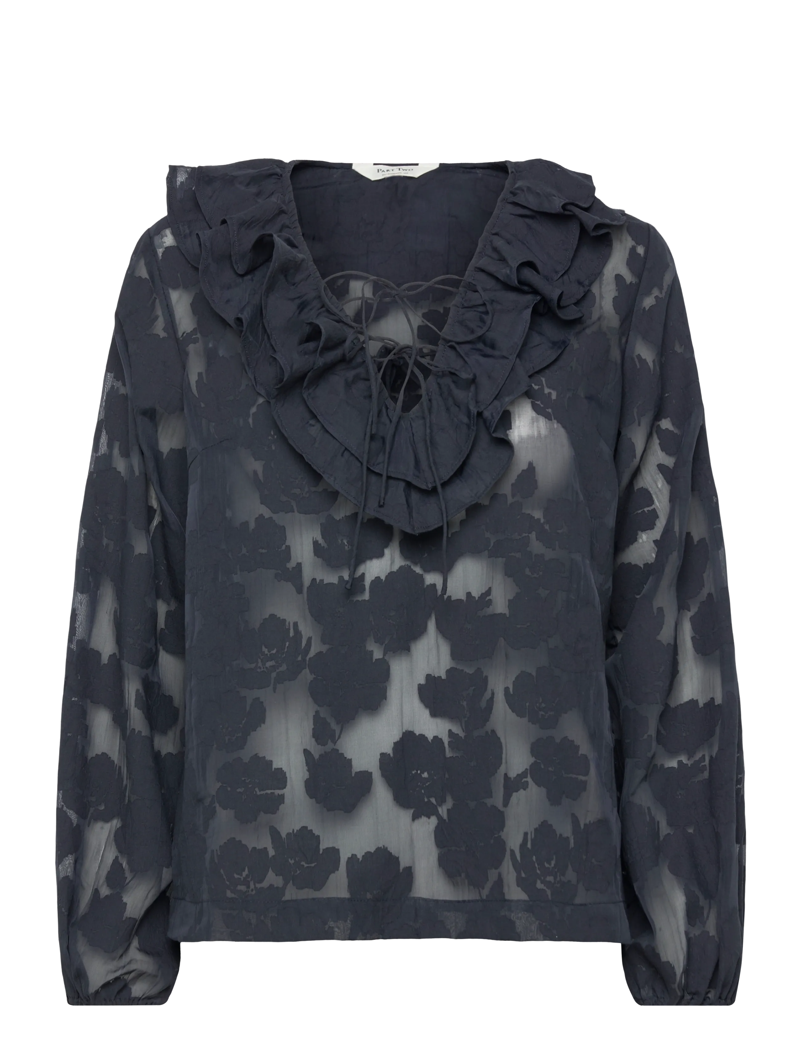 Part Two ZairaPW BL - Bluser - DARK NAVY BLURRED FLOWER / navy
