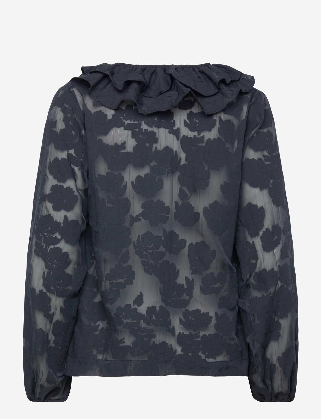 Part Two - ZairaPW BL - långärmade blusar - dark navy blurred flower - 1