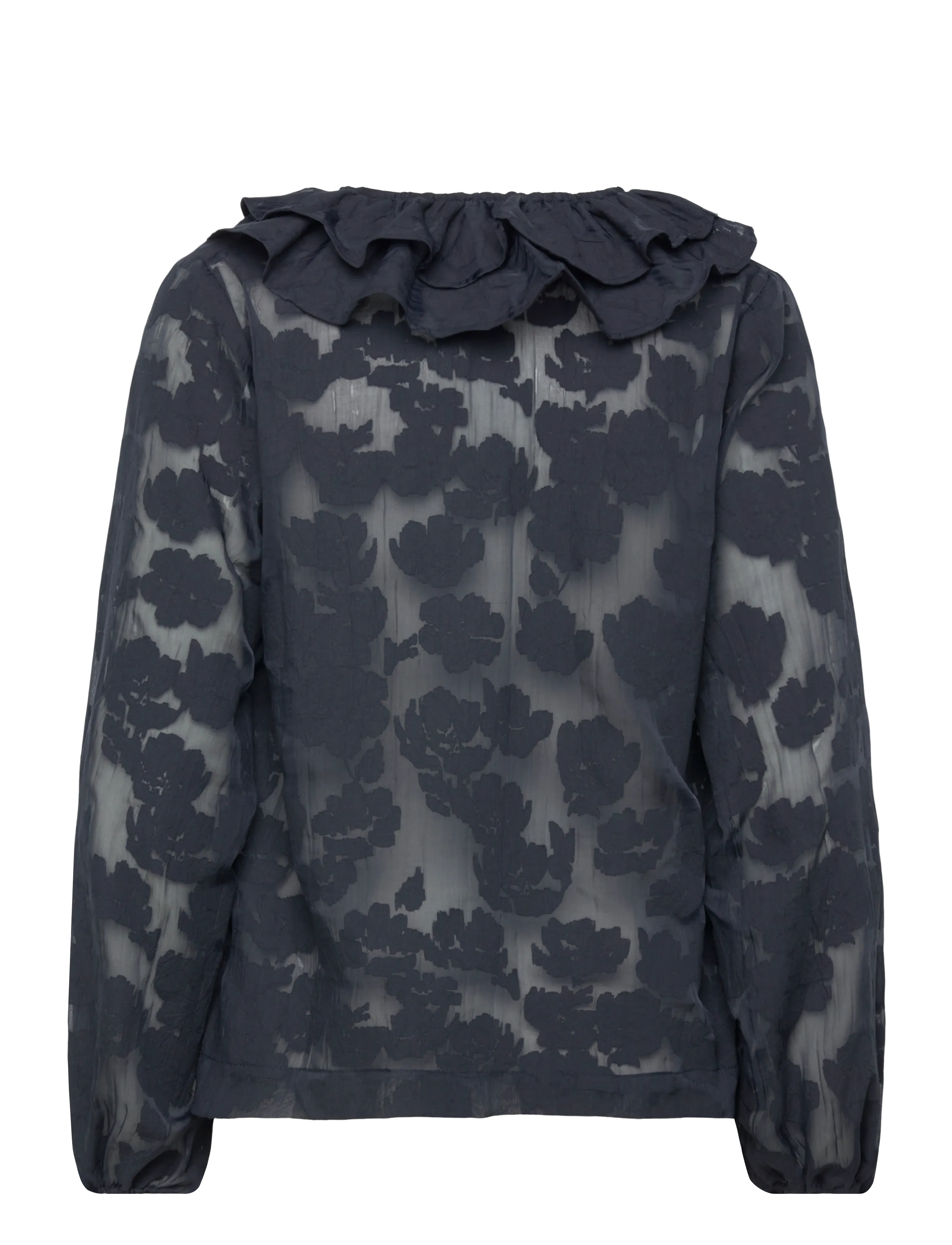 Part Two - ZairaPW BL - langærmede bluser - dark navy blurred flower - 2