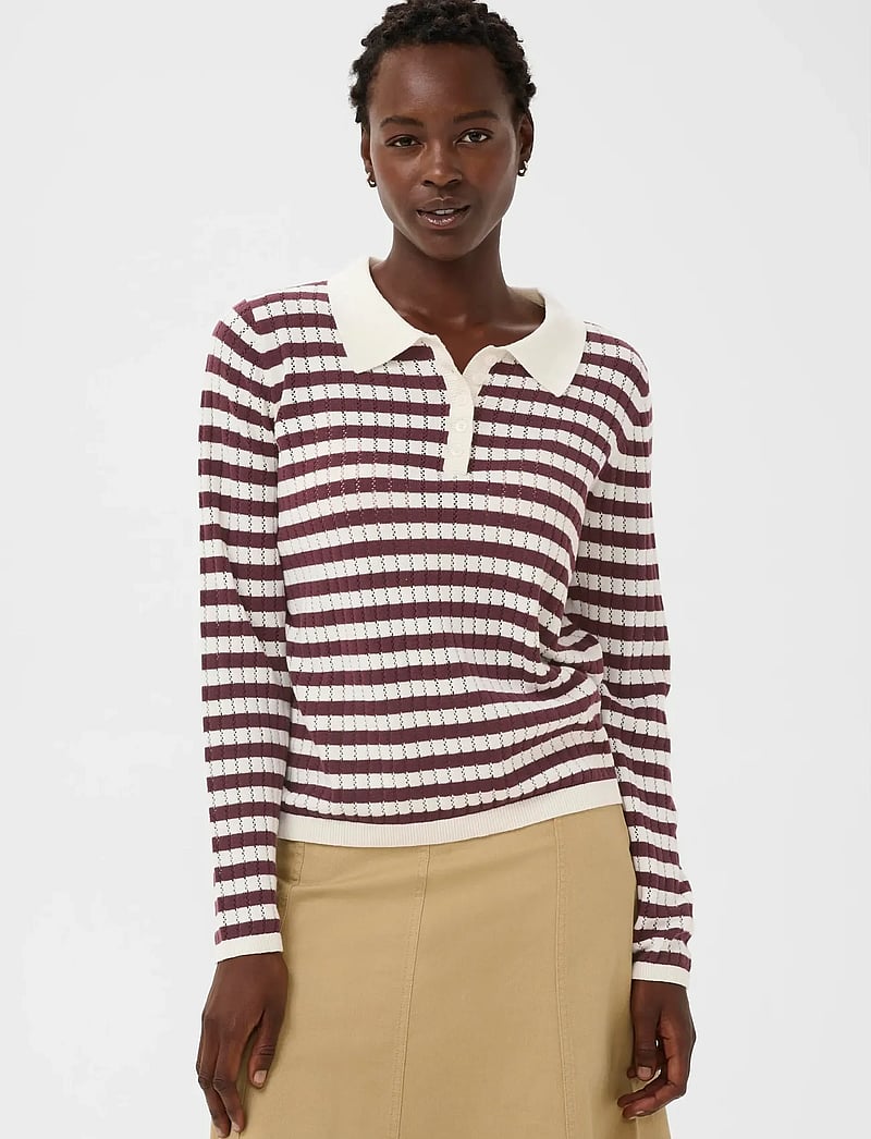 Part Two - ZariaPW PU - poloer - fig stripe - 0