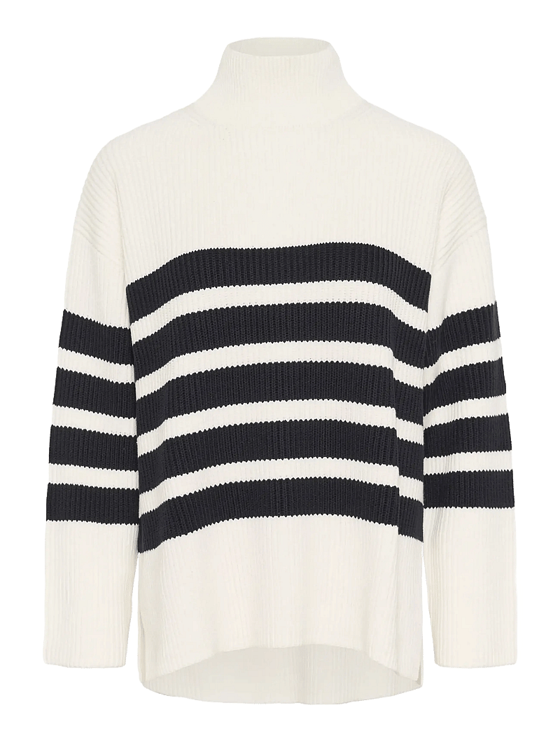 Part Two - ZiyaPW PU - stickade tröjor - dark navy stripe - 1