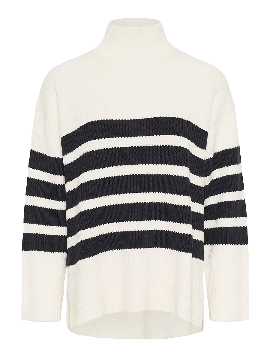 Part Two - ZiyaPW PU - striktrøjer - dark navy stripe - 1