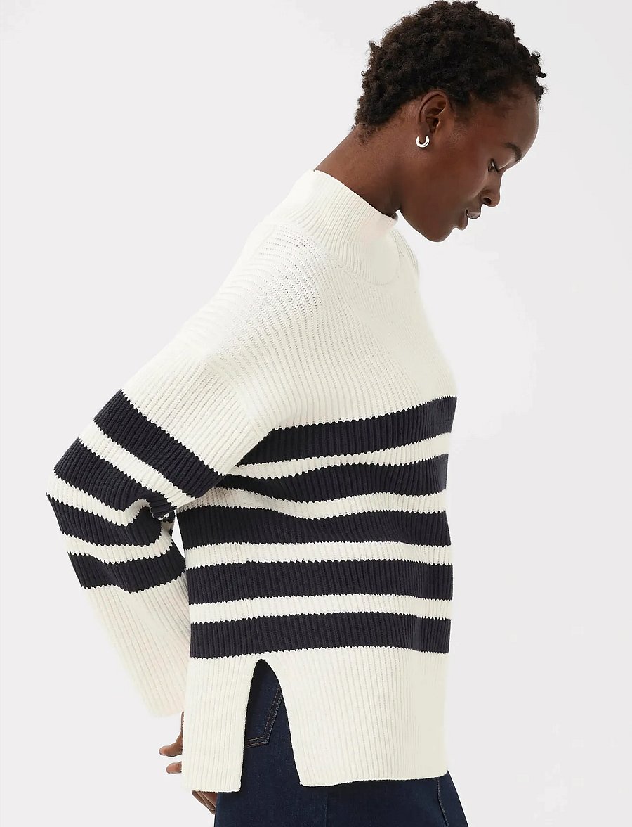 Part Two - ZiyaPW PU - striktrøjer - dark navy stripe - 5