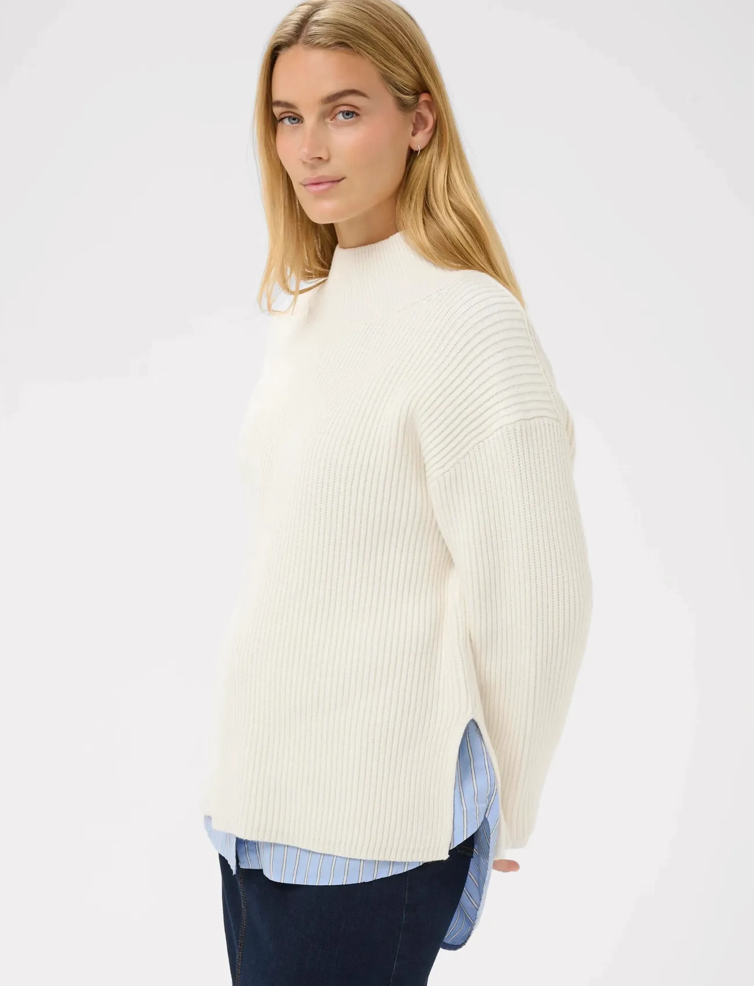 Part Two ZiyaPW PU - Stickat - WHISPER WHITE / cream