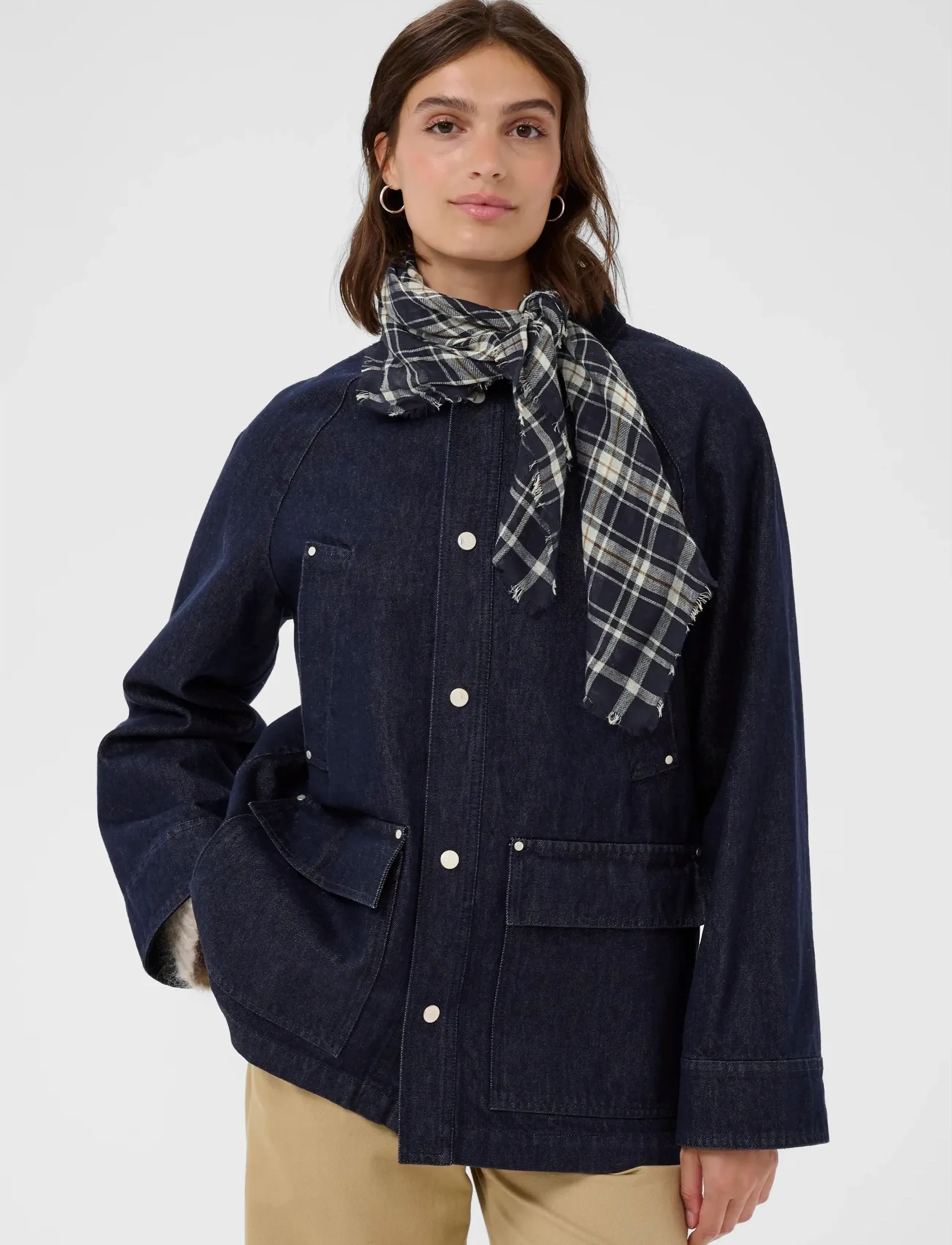 Part Two PhiaPW SC - Transitional Layering - DARK NAVY CHECK / multi