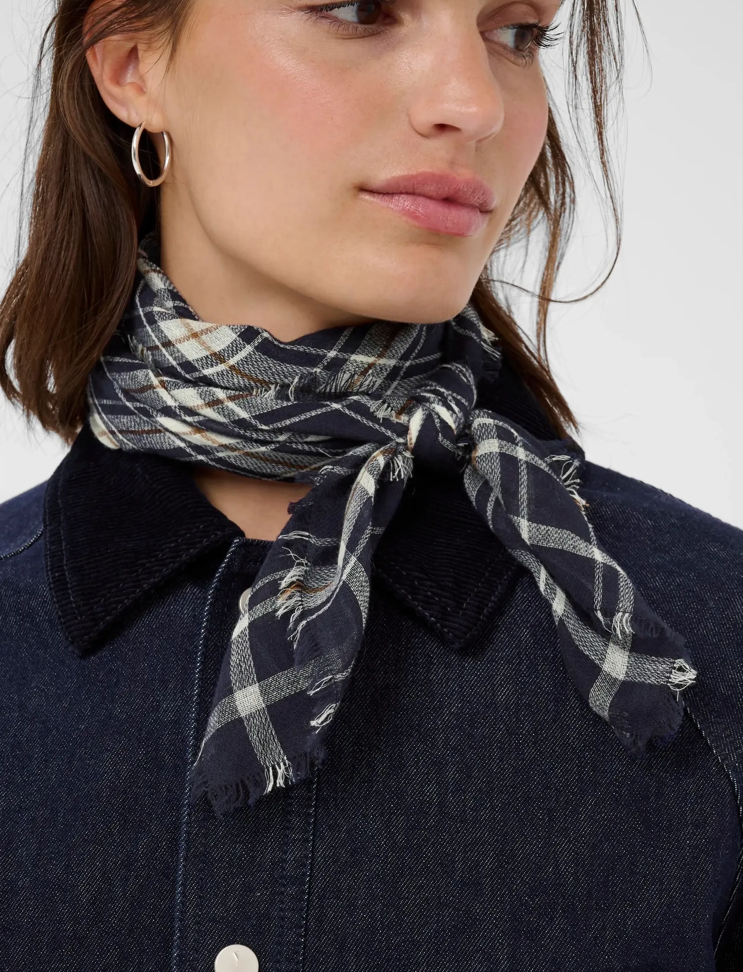 Part Two - PhiaPW SC - laveste priser - dark navy check - 4