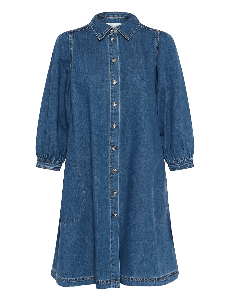 Part Two - EleinarPW DR - skjortklänningar - medium blue denim - 1