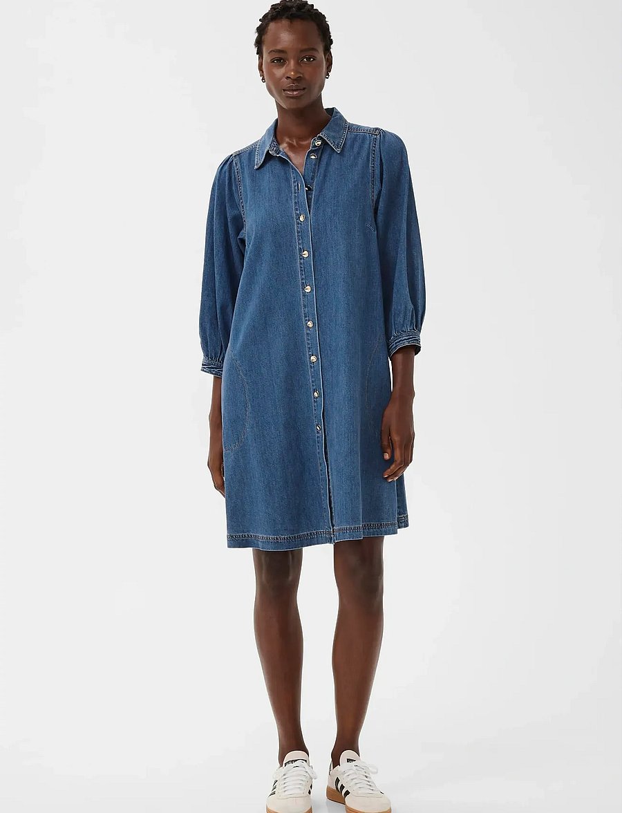 Part Two - EleinarPW DR - skjortklänningar - medium blue denim - 3