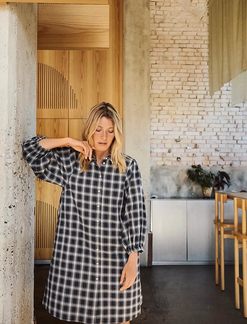 Part Two - EleinaPW DR - skjortklänningar - dark navy check - 0