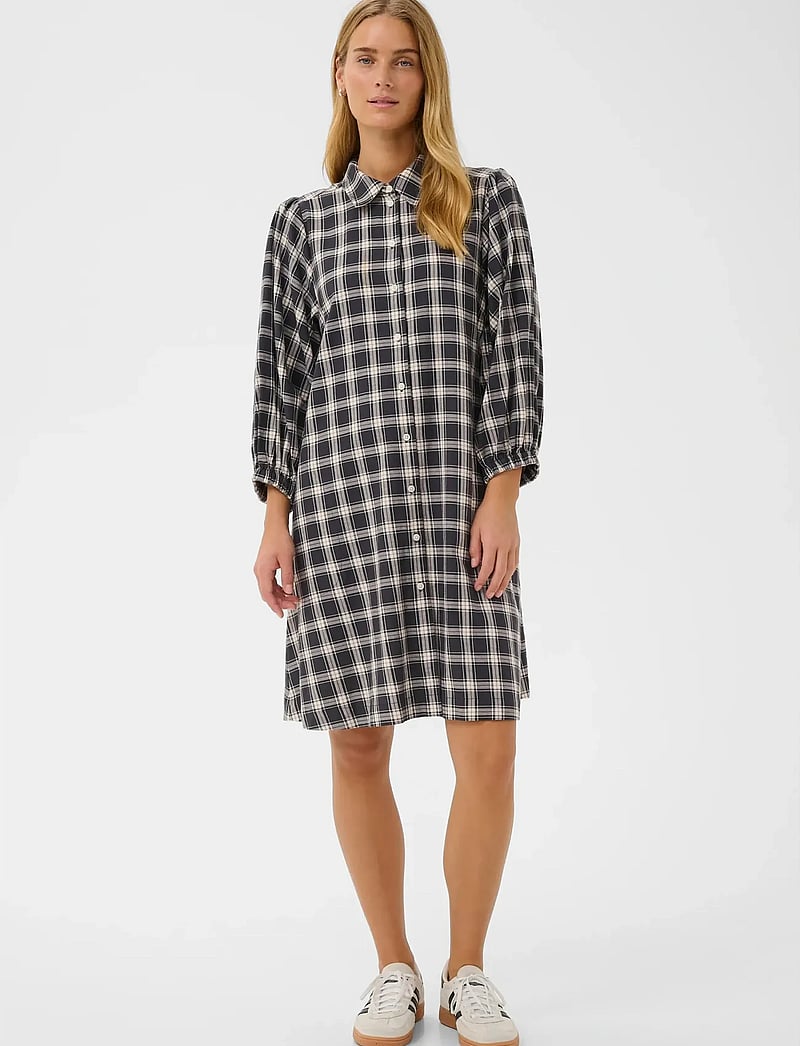 Part Two - EleinaPW DR - skjortklänningar - dark navy check - 3