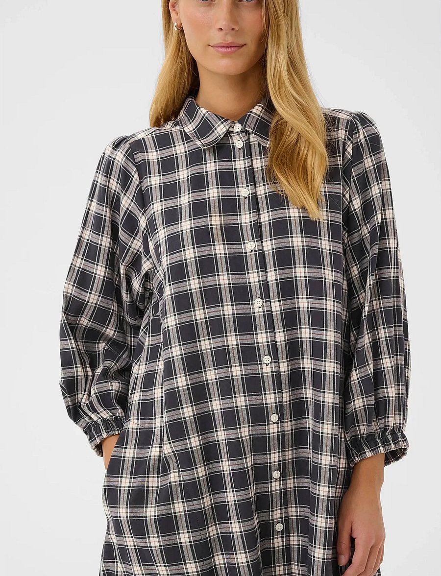 Part Two - EleinaPW DR - hemdkleider - dark navy check - 5