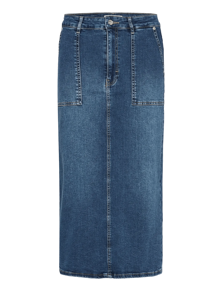 Part Two - AiyaPW SK - denim skirts - medium dark blue denim - 1